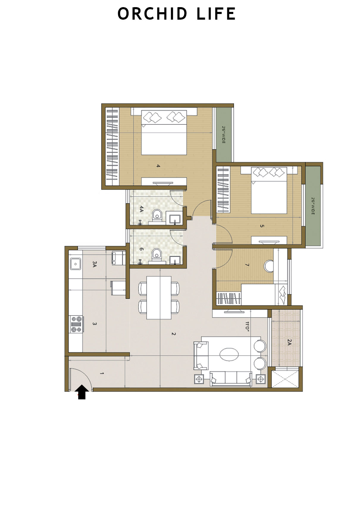 Orchid Life Tower C Unit 3 Floor Plan