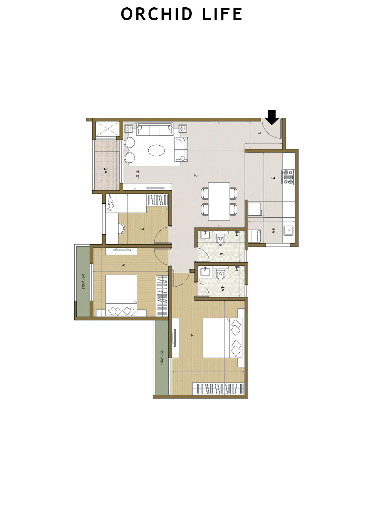 Orchid Life Tower C Unit 6 Floor Plan