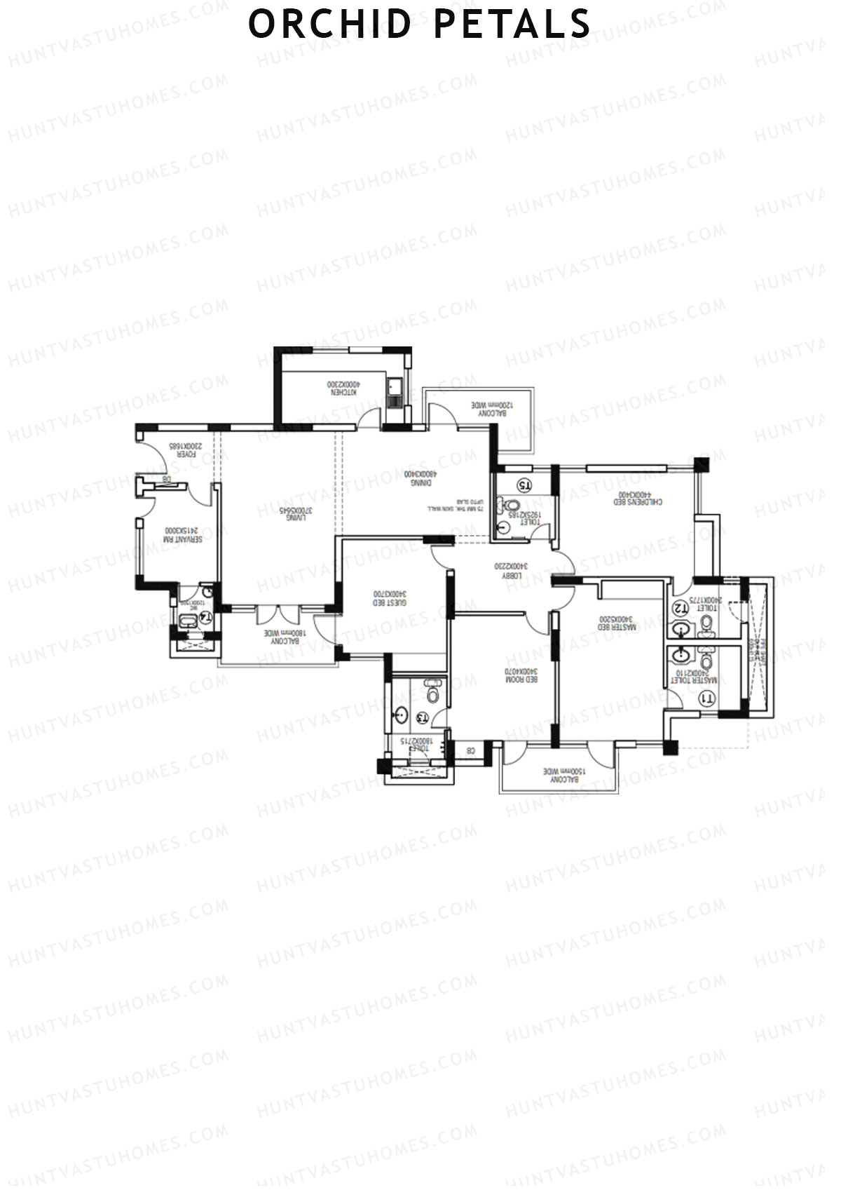 Orchid Petals Tower 12 Unit 3 (Type C) Floor Plan