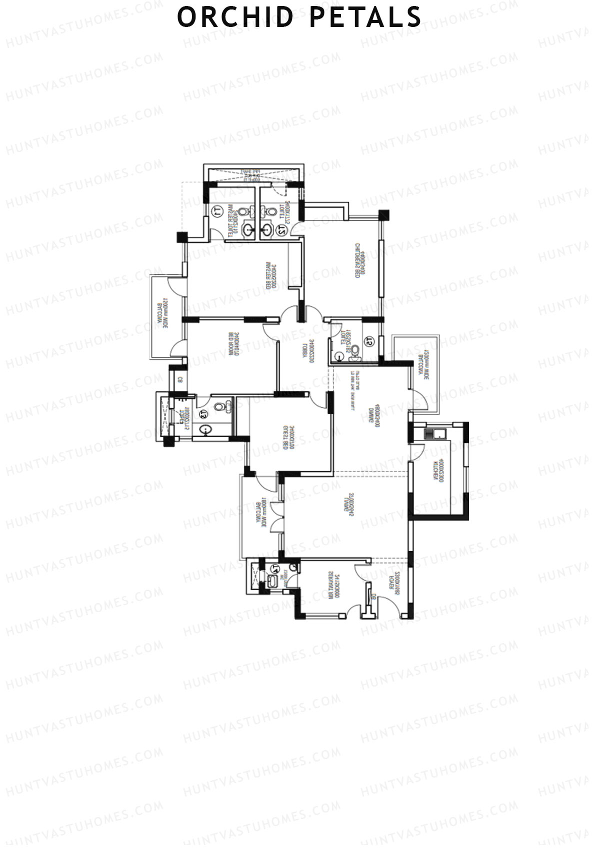 Orchid Petals Tower 24 Unit 2 (Type C) Floor Plan