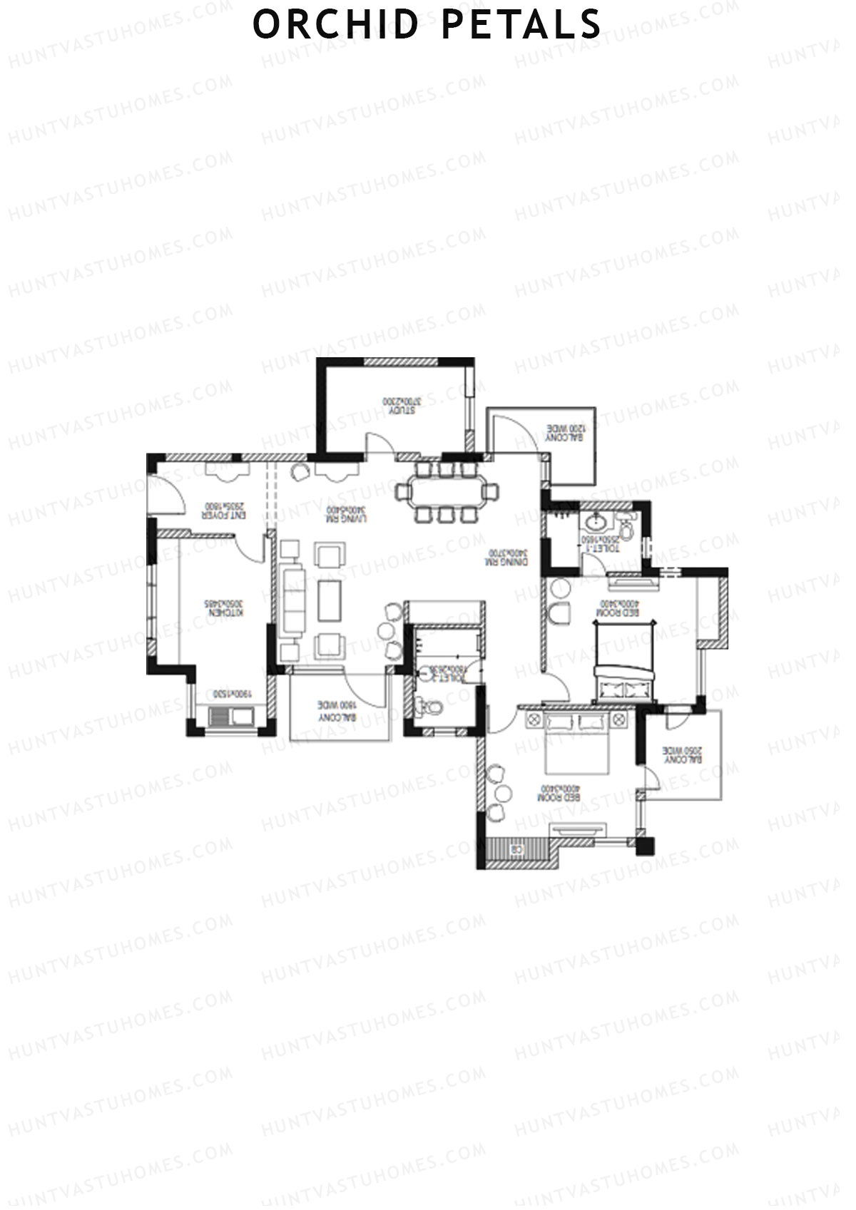 Orchid Petals Tower 8 Unit 1 (Type A) Floor Plan