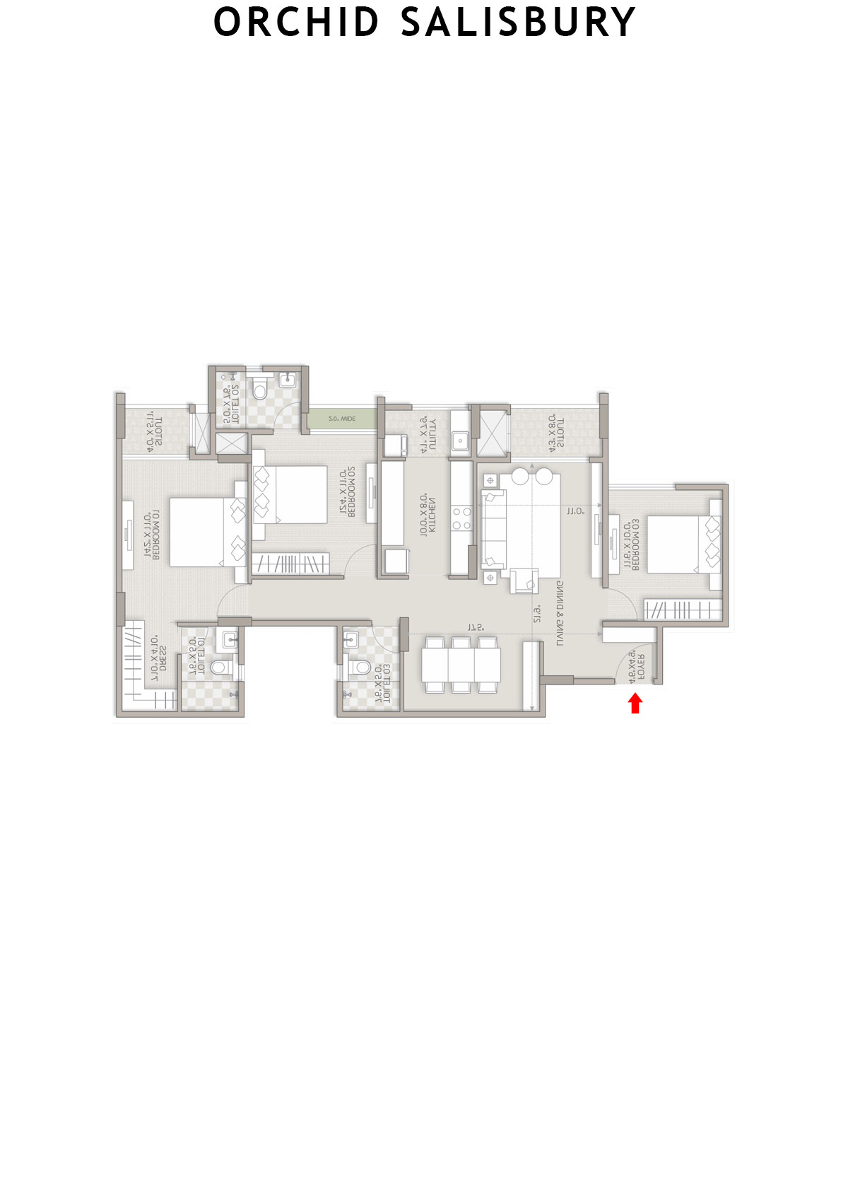 Orchid Salisbury Tower C Unit 5 Floor Plan