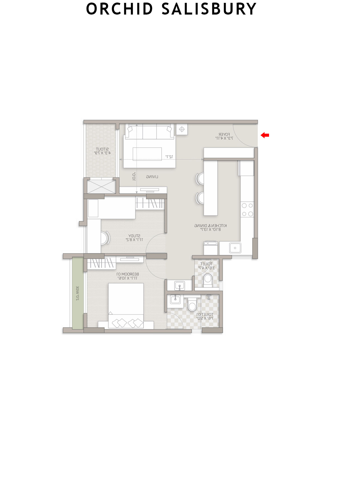 Orchid Salisbury Tower G Unit 4 Floor Plan