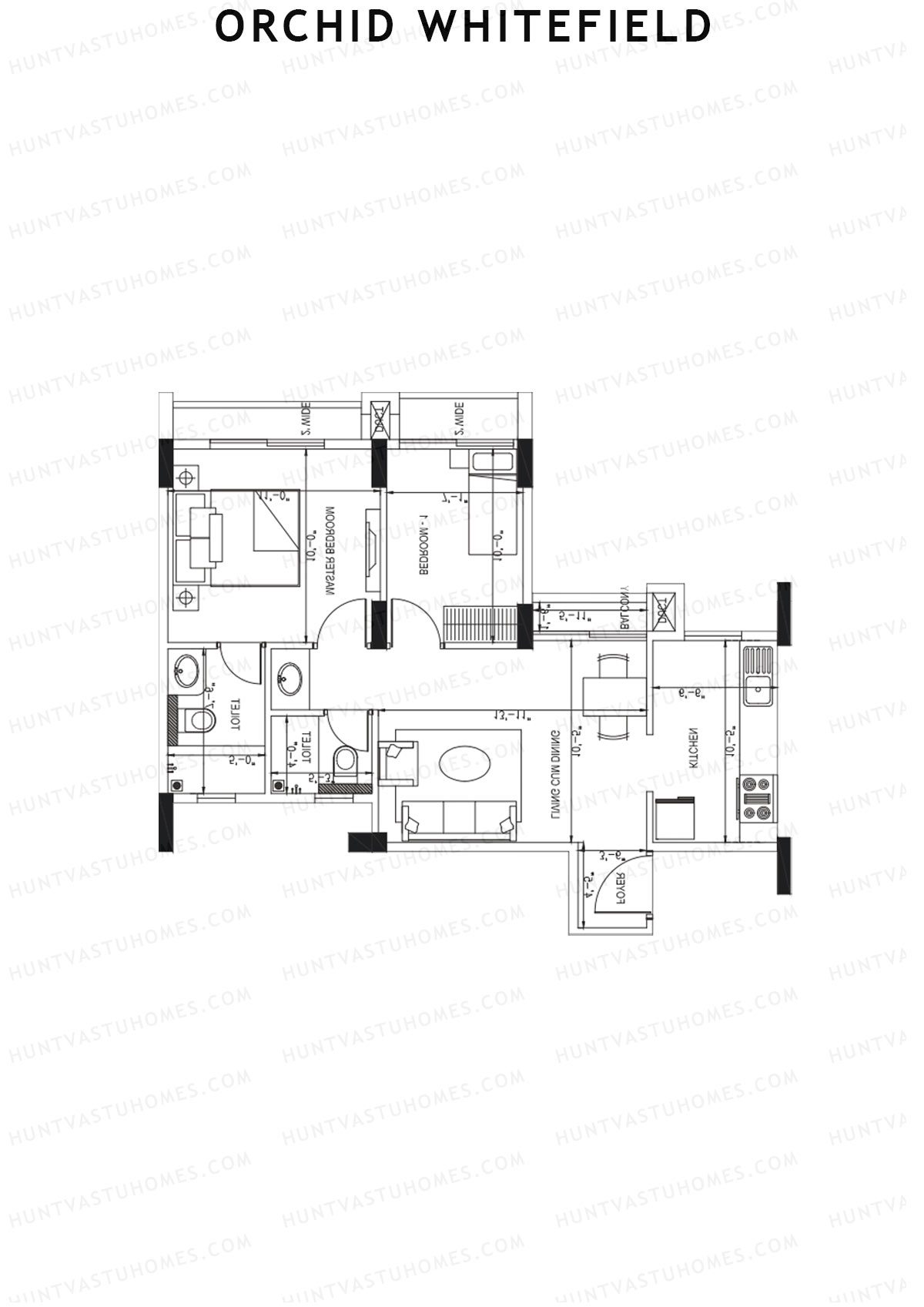 Orchid Whitefield Block A Unit 4 Floor Plan