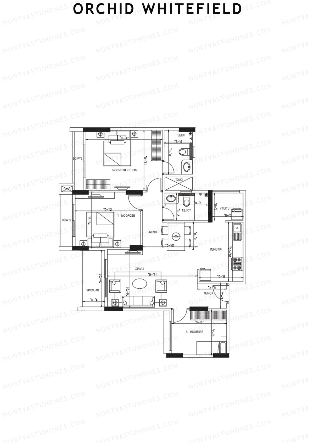 Orchid Whitefield Block B Unit 6 Floor Plan