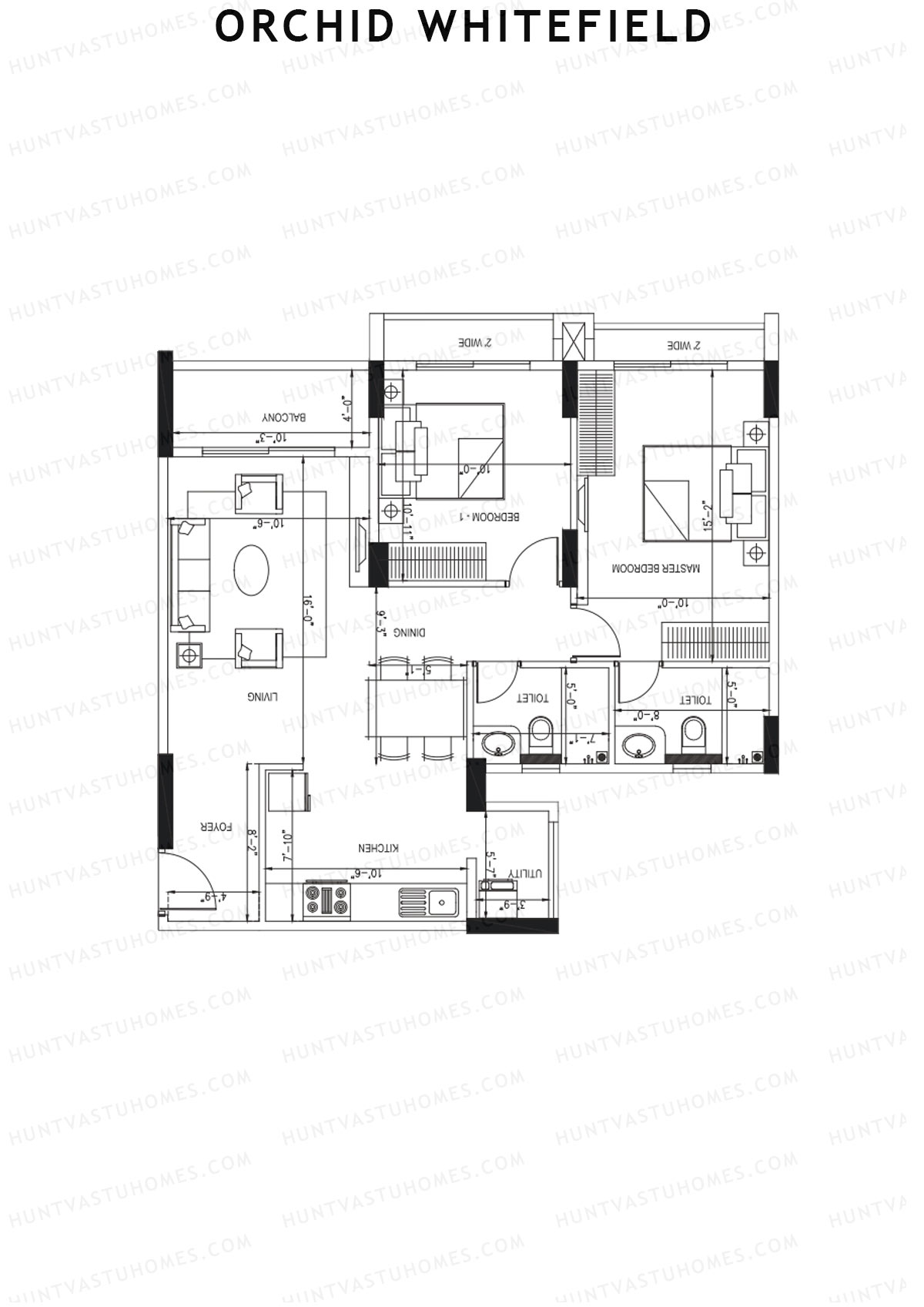 Orchid Whitefield Block C Unit 1 Floor Plan