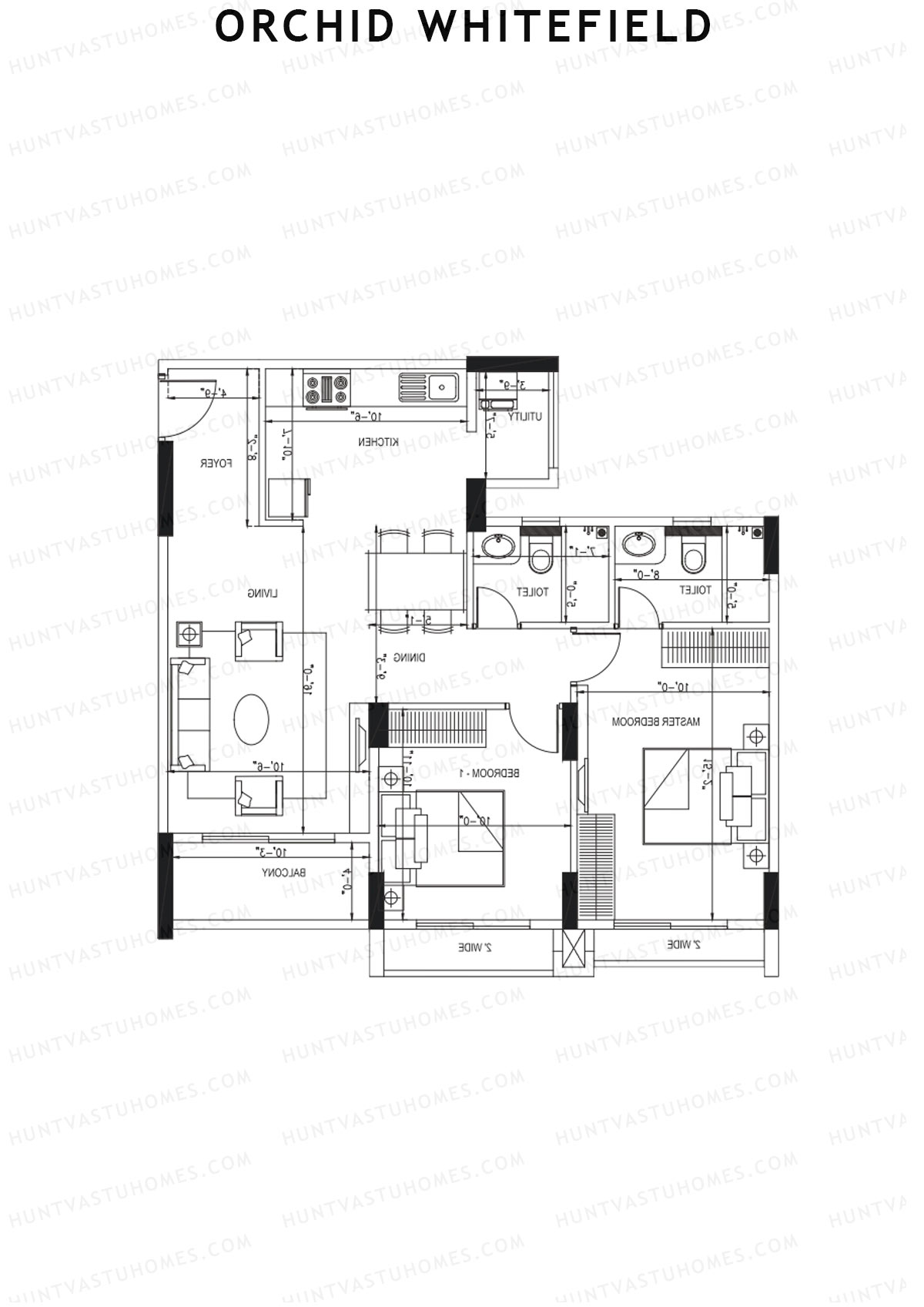 Orchid Whitefield Block C Unit 2 Floor Plan