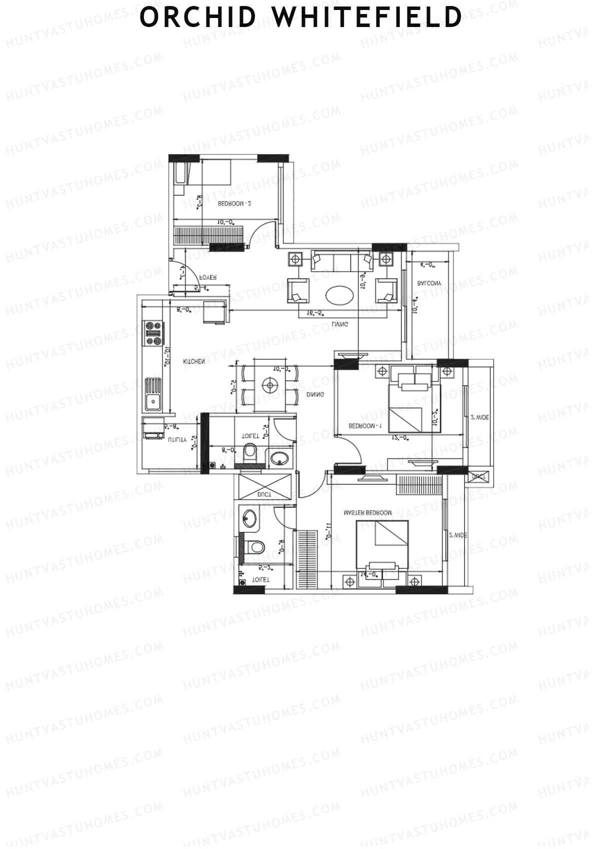 Orchid Whitefield Block C Unit 3 Floor Plan
