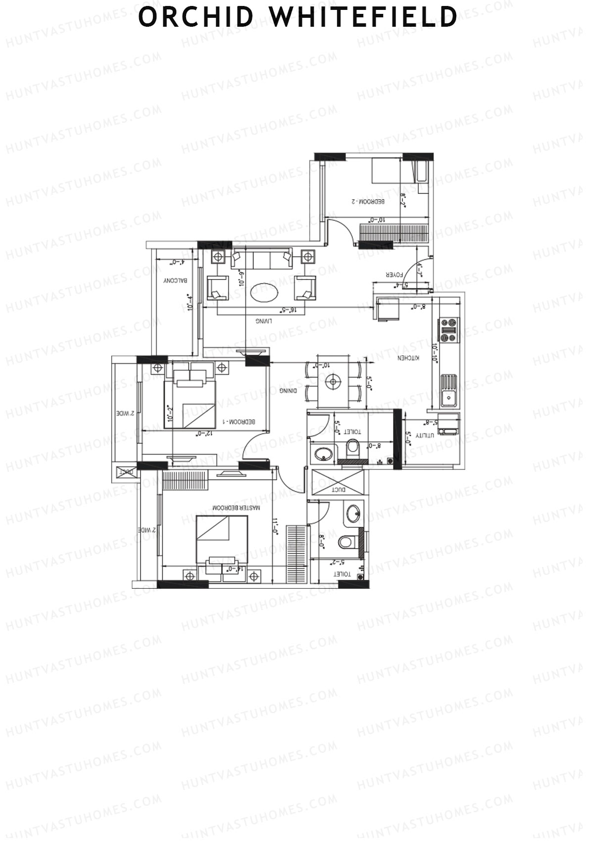 Orchid Whitefield Block C Unit 4 Floor Plan