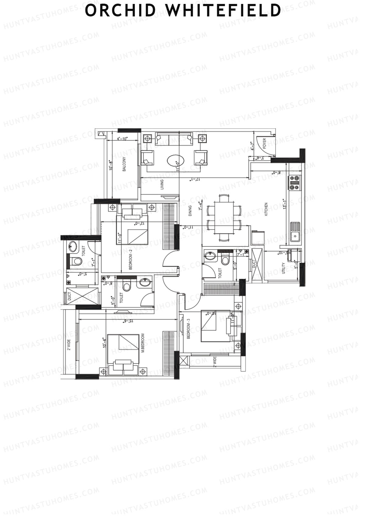 Orchid Whitefield Block C Unit 5 Floor Plan