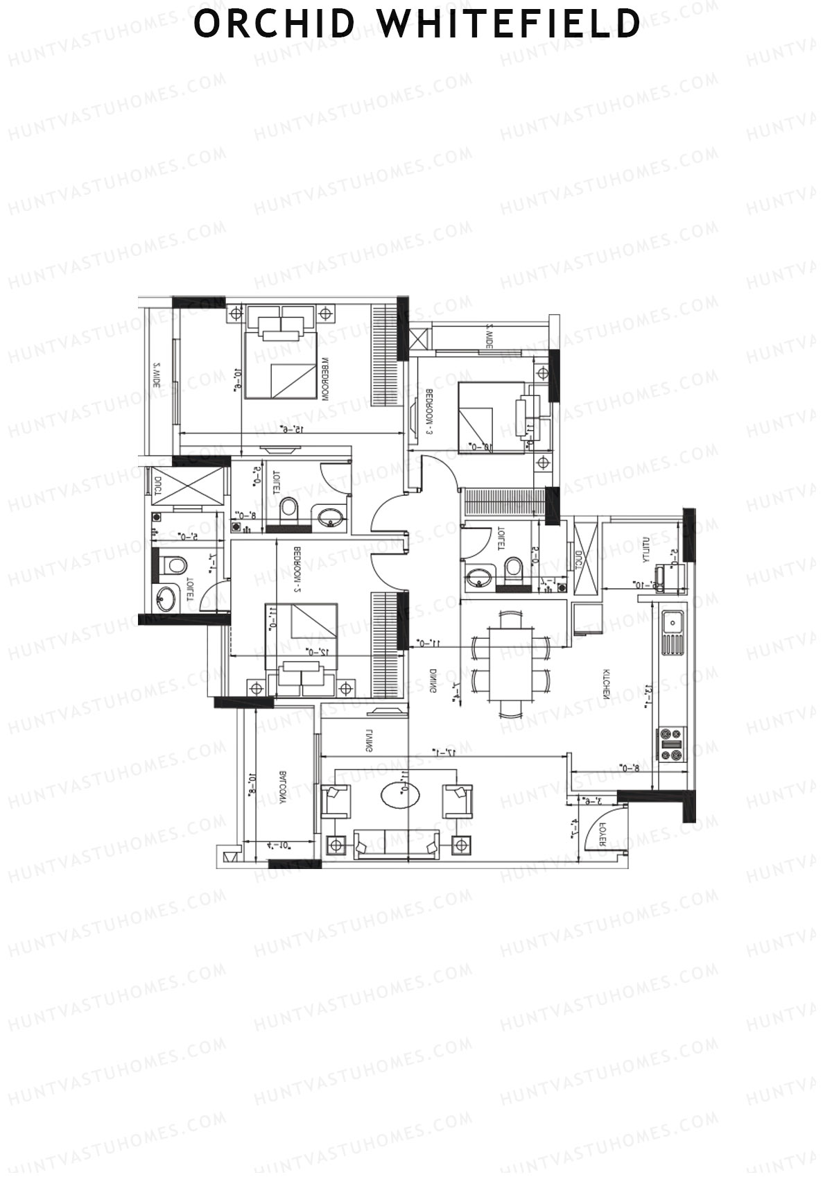Orchid Whitefield Block C Unit 6 Floor Plan