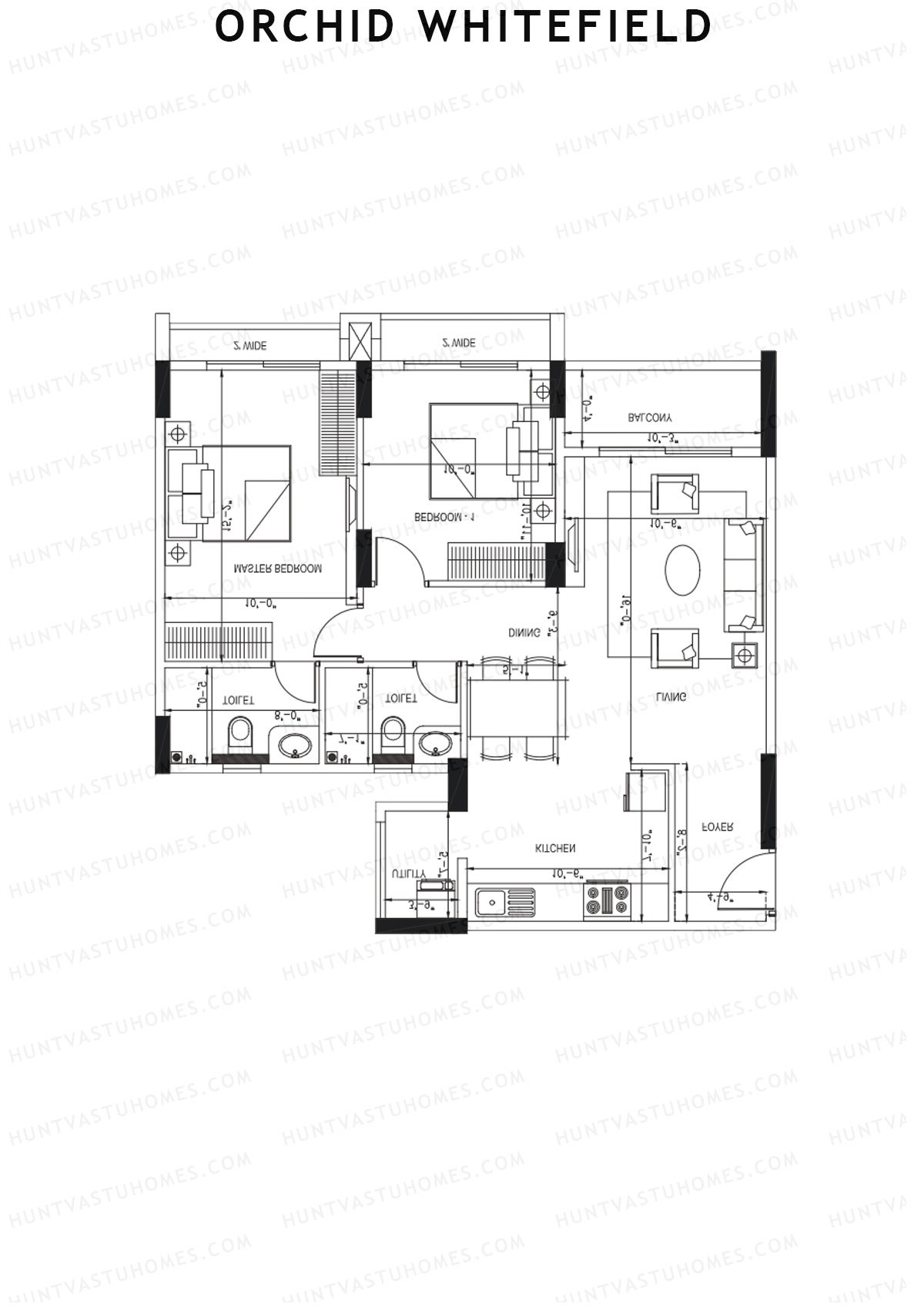 Orchid Whitefield Block D Unit 5 Floor Plan