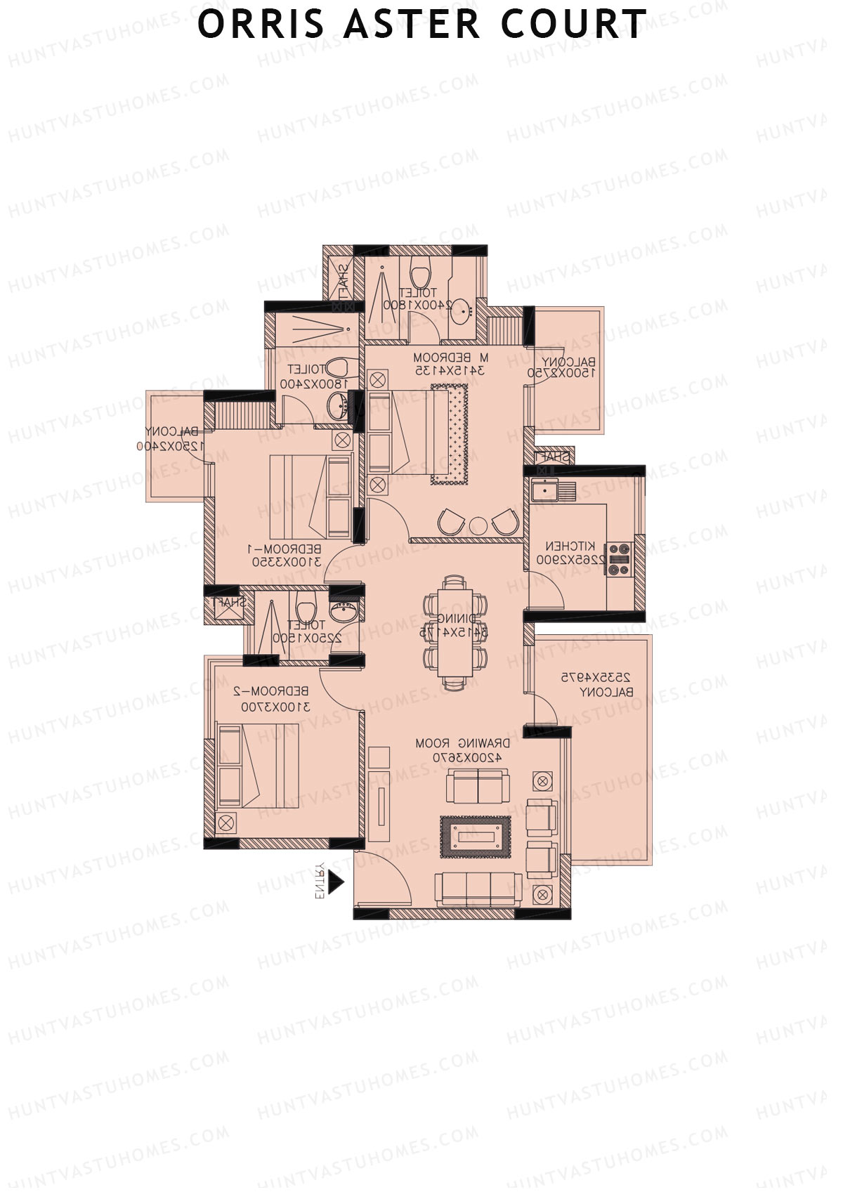 Orris Aster Court Tower 3B Unit 1 Floor Plan