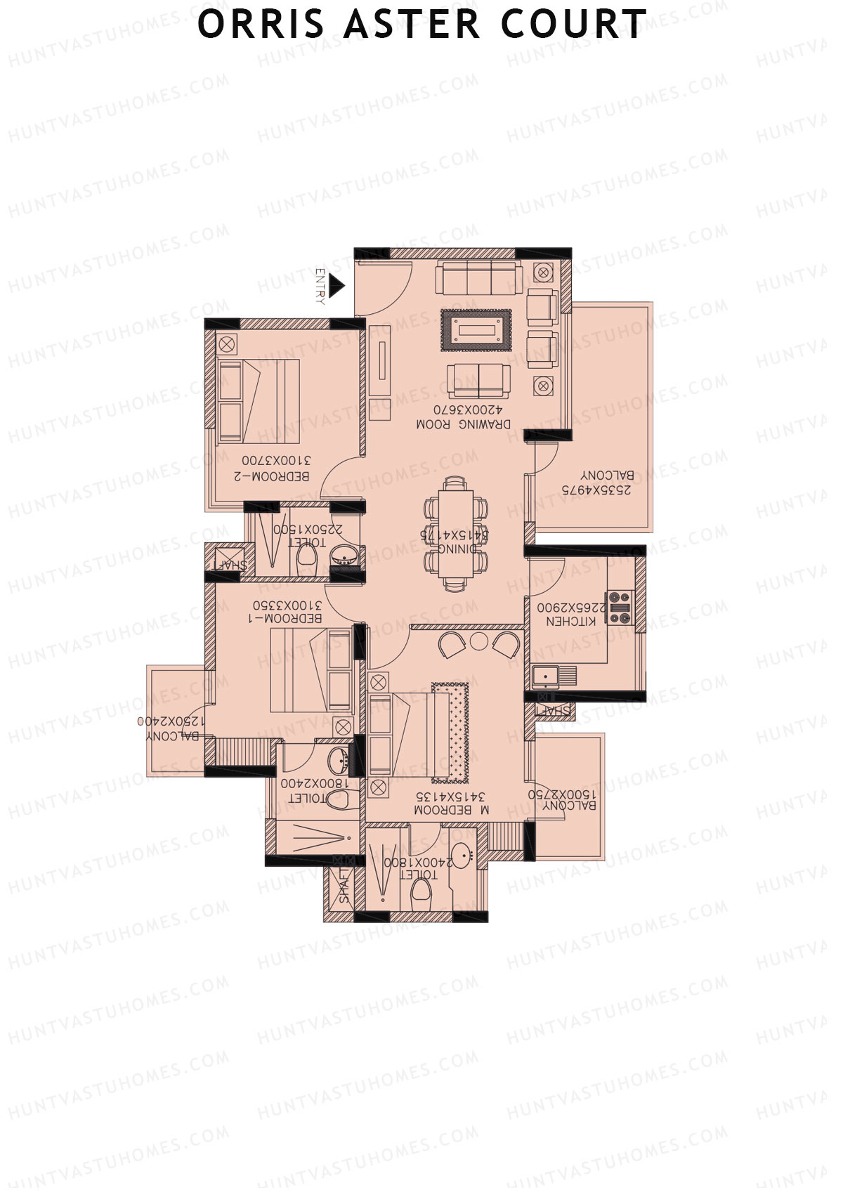 Orris Aster Court Tower 3B Unit 2 Floor Plan