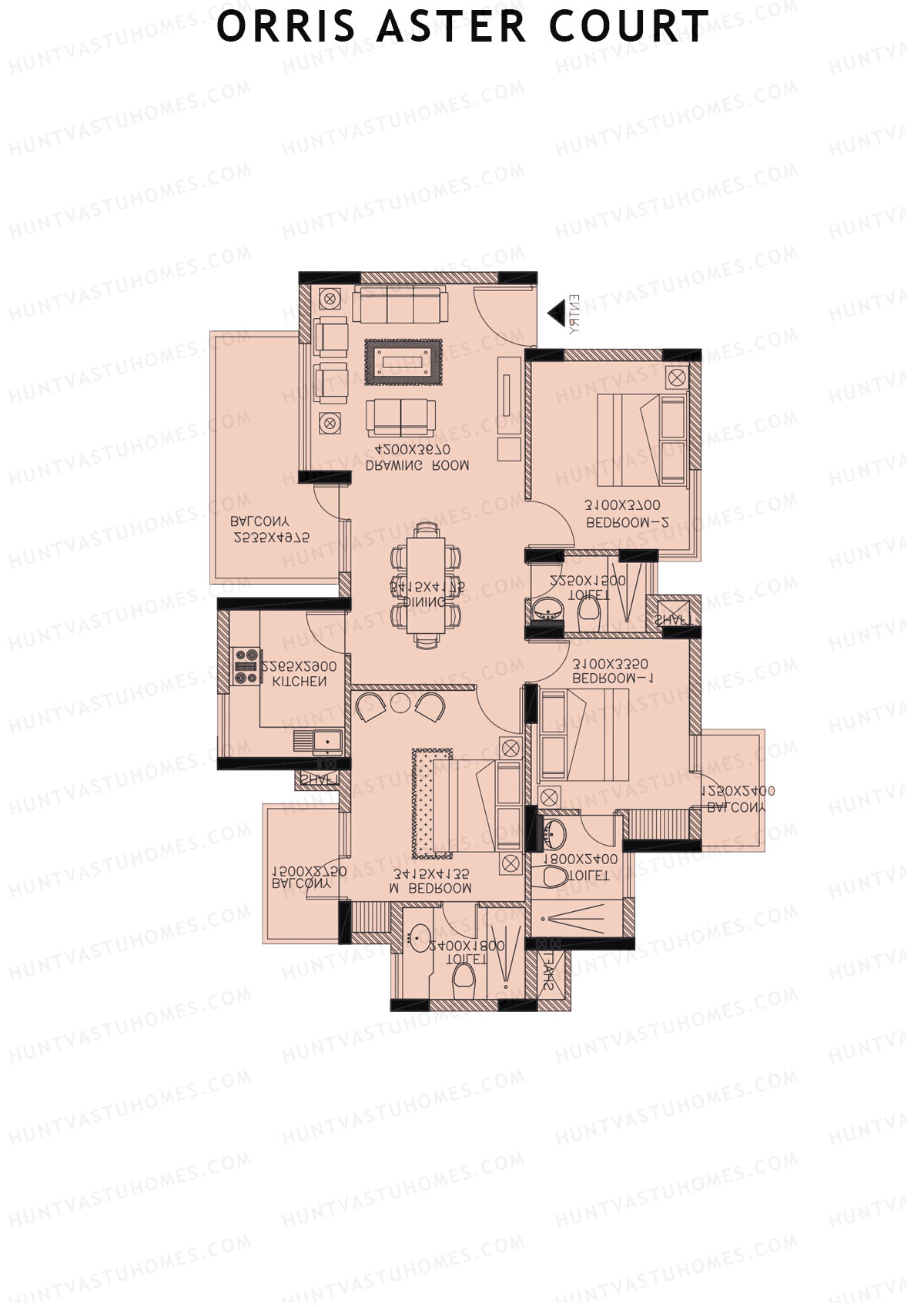 Orris Aster Court Tower 3B Unit 3 Floor Plan