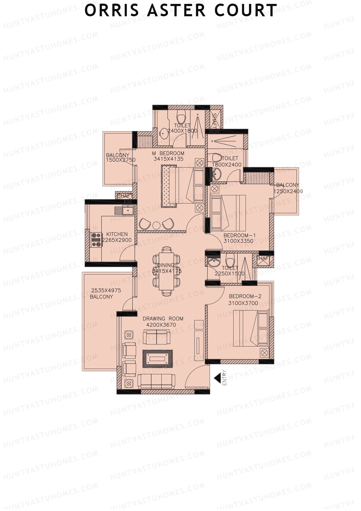 Orris Aster Court Tower 3B Unit 4 Floor Plan