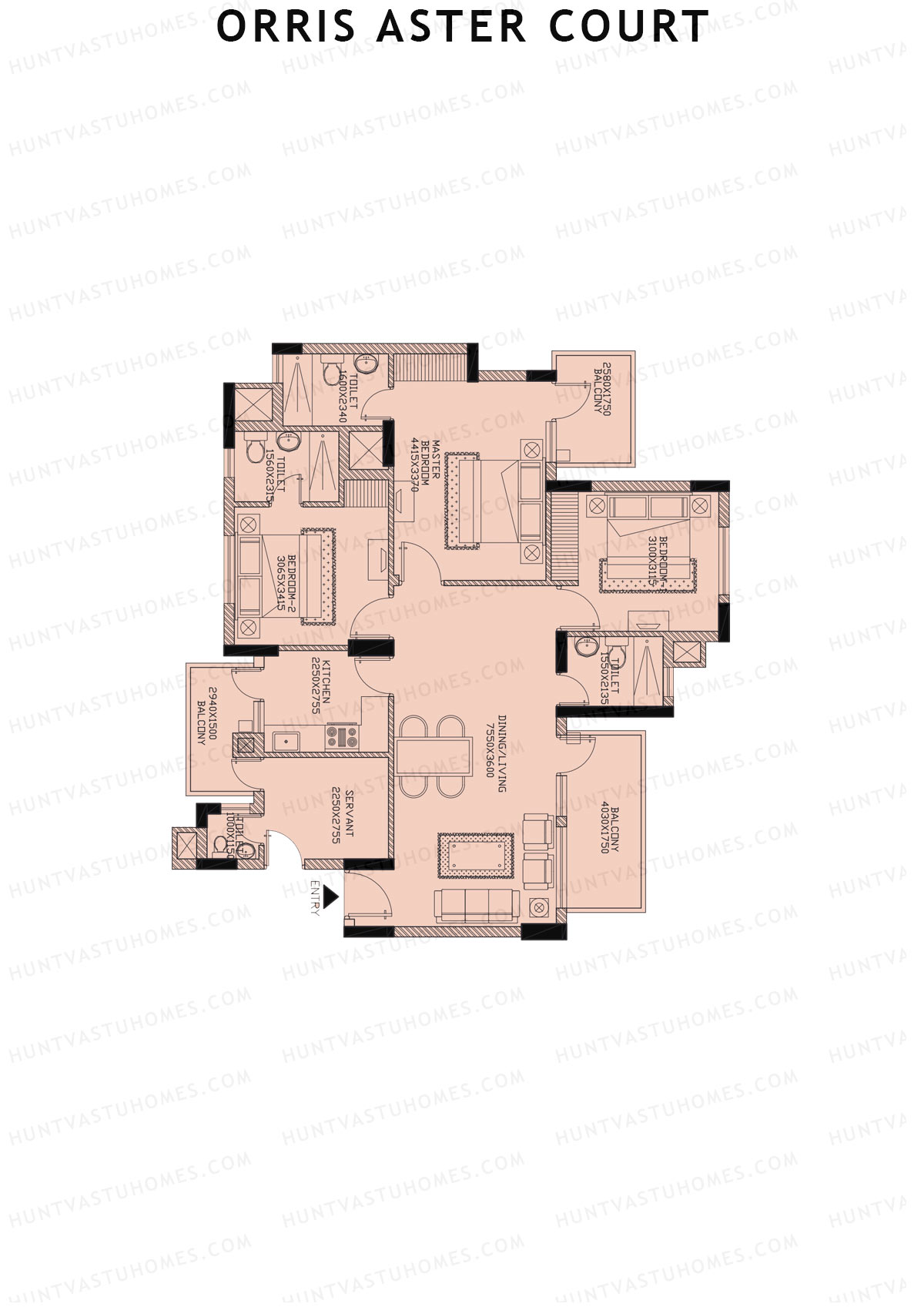 Orris Aster Court Tower 3F Unit 1 Floor Plan