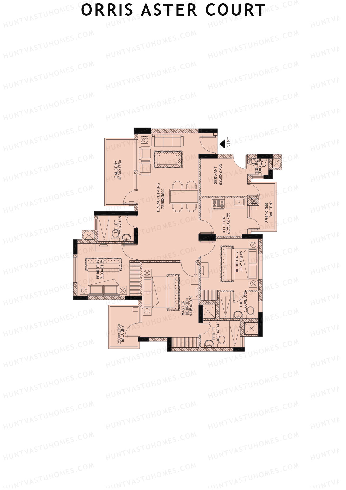 Orris Aster Court Tower 3F Unit 3 Floor Plan