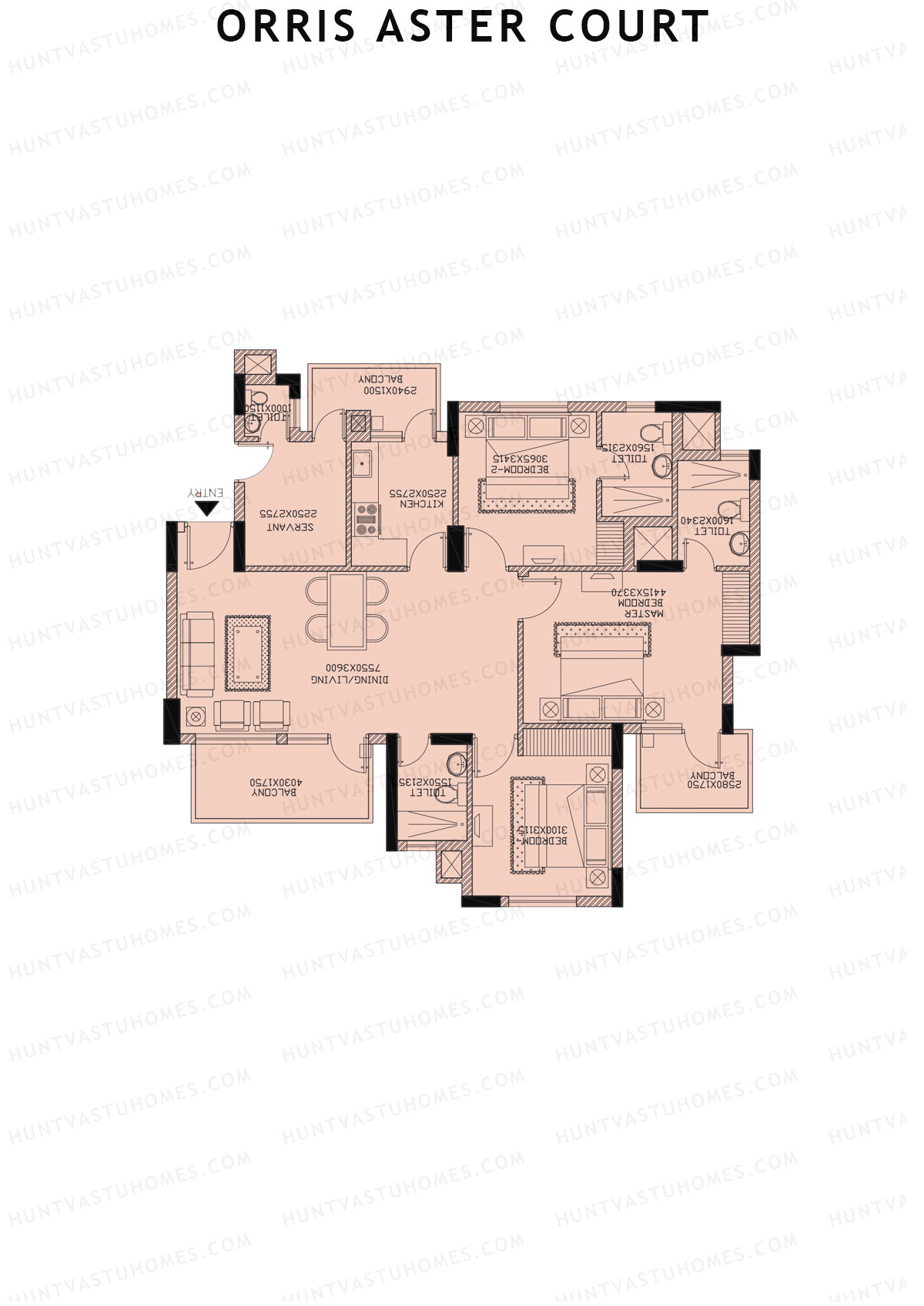 Orris Aster Court Tower 3J Unit 1 Floor Plan