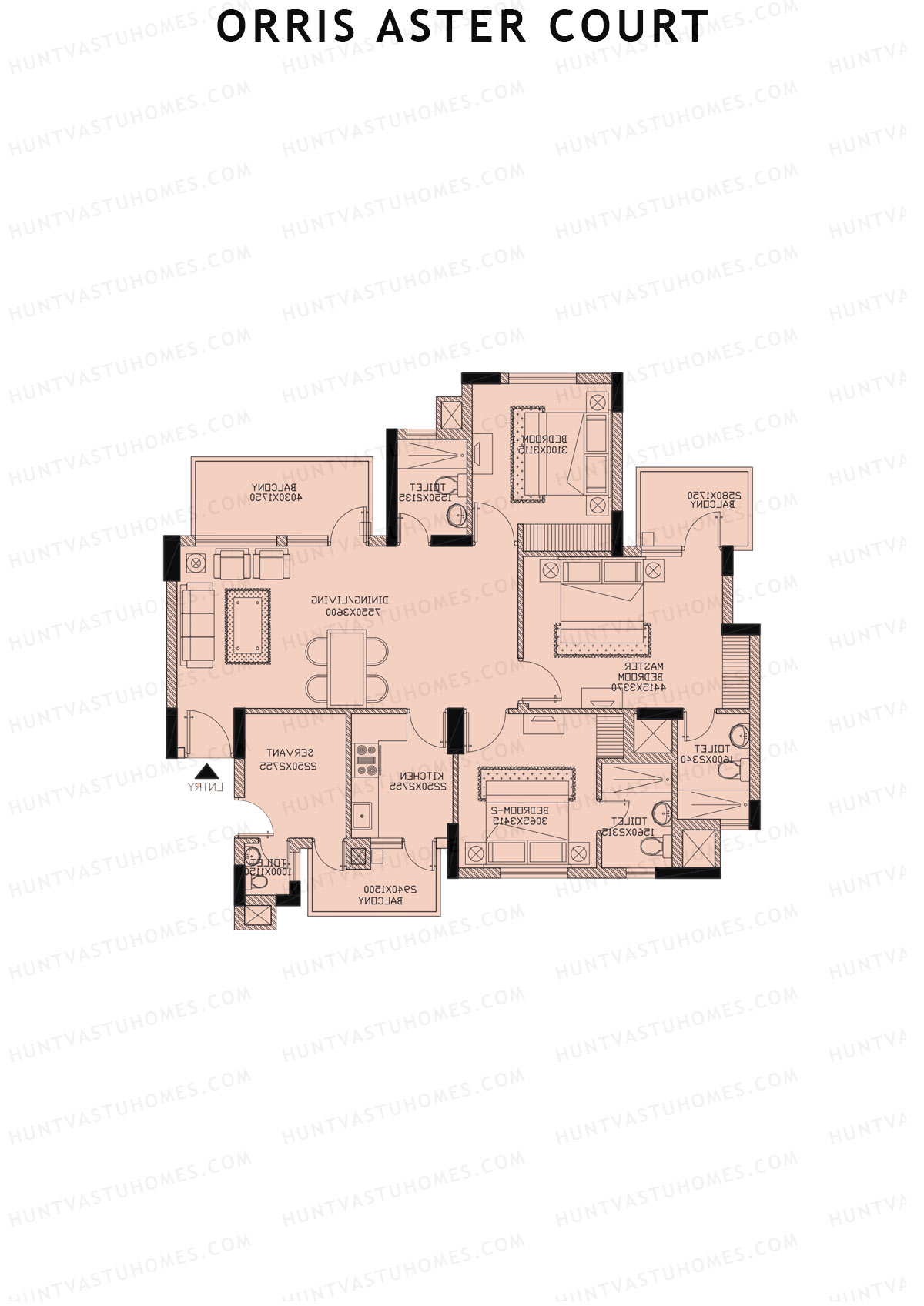 Orris Aster Court Tower 3J Unit 4 Floor Plan