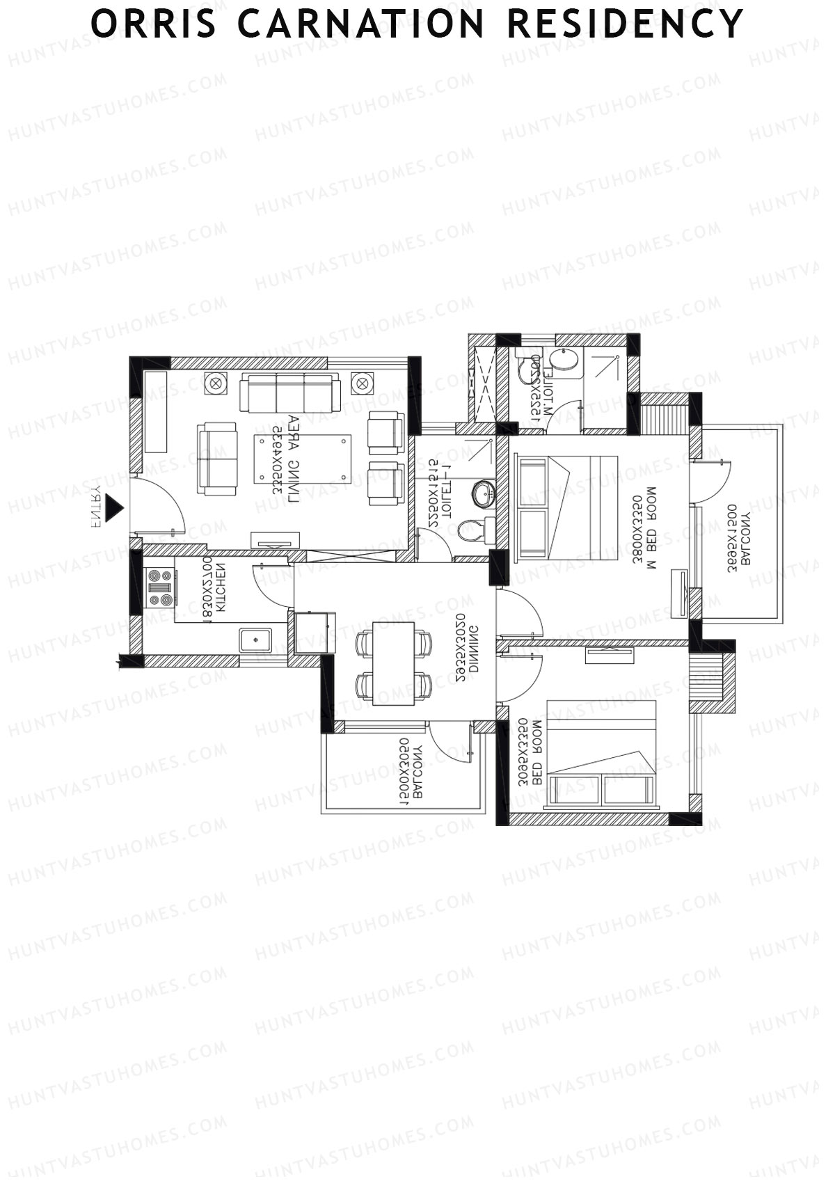 Orris Carnation Residency Tower 2C Unit 1 Floor Plan