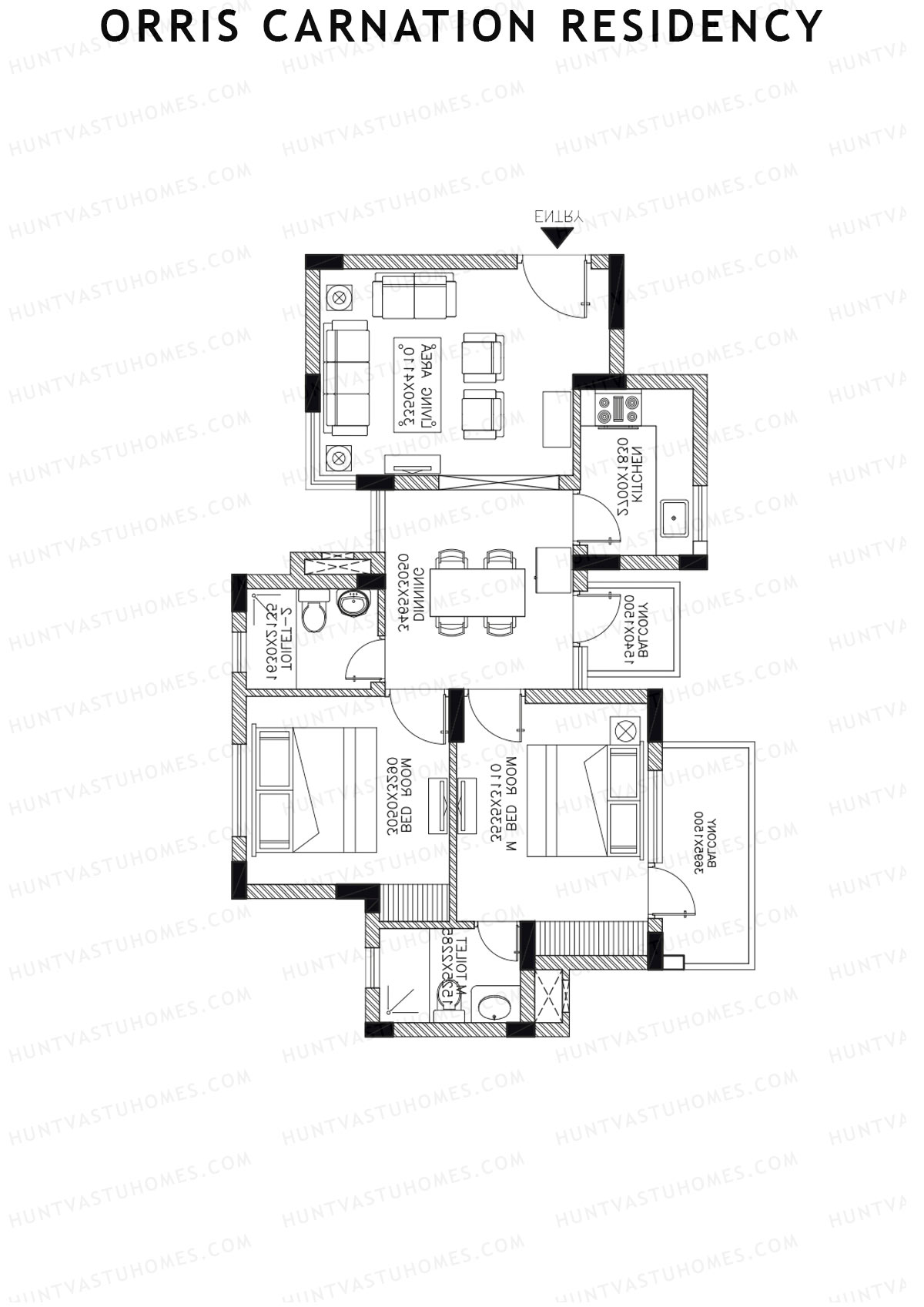 Orris Carnation Residency Tower 2C Unit 2 Floor Plan