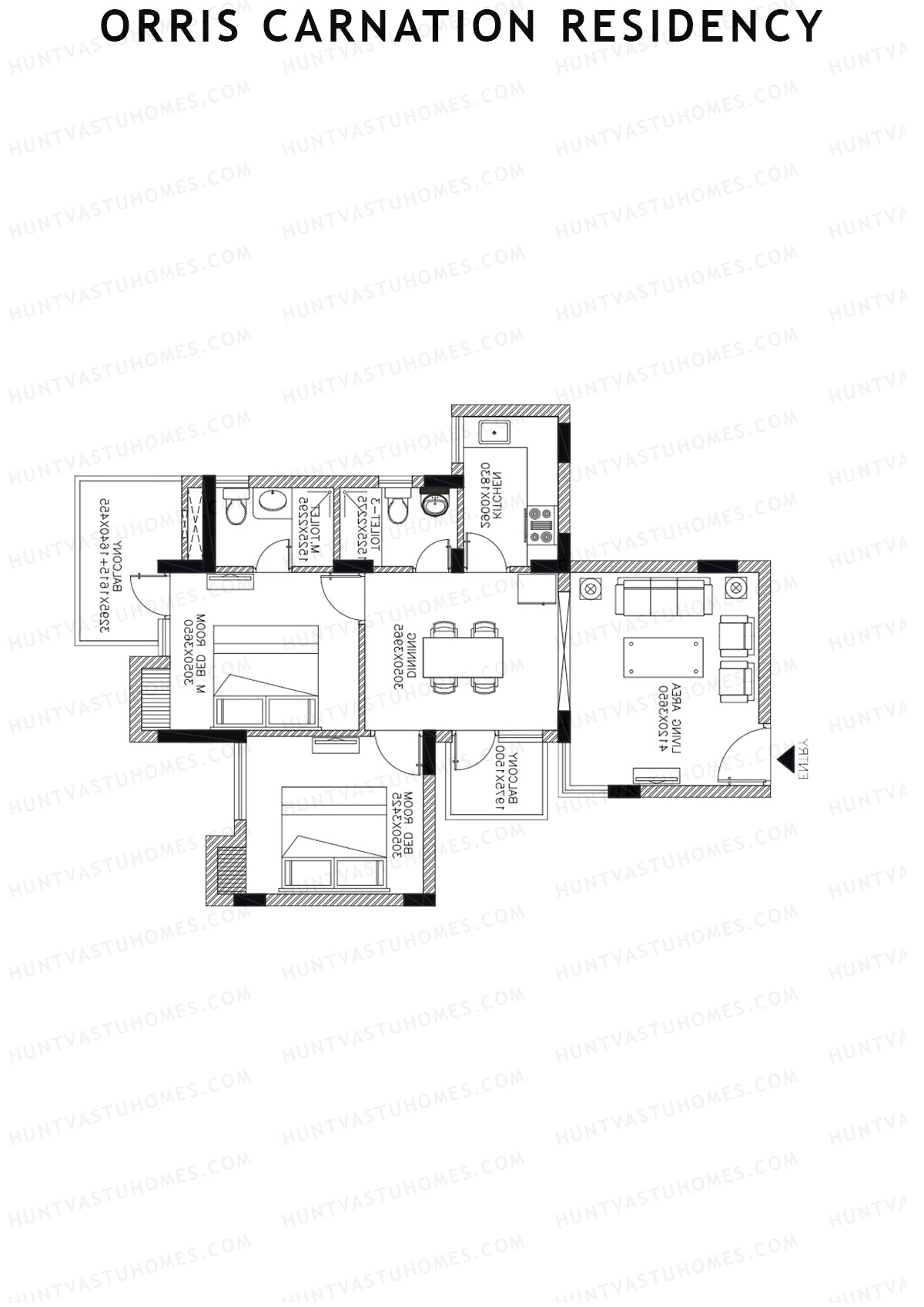 Orris Carnation Residency Tower 2C Unit 3 Floor Plan