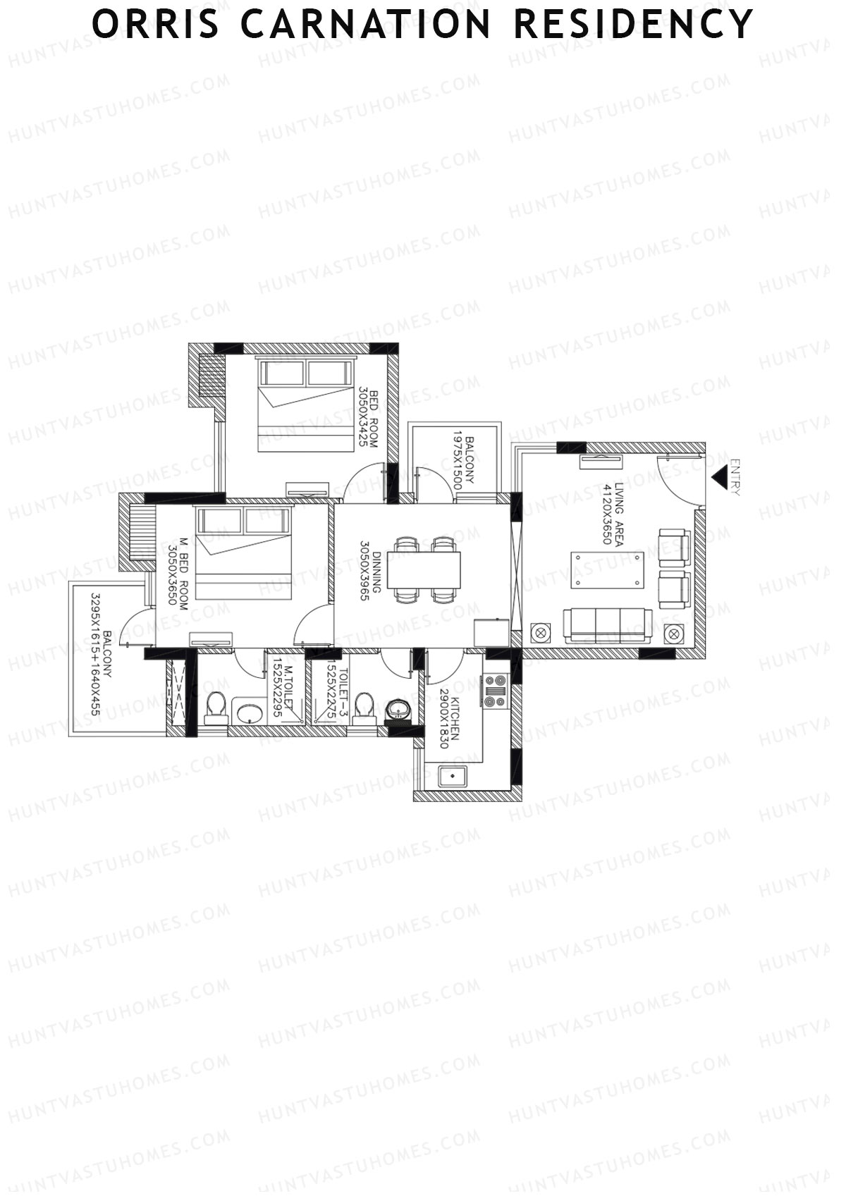Orris Carnation Residency Tower 2C Unit 4 Floor Plan