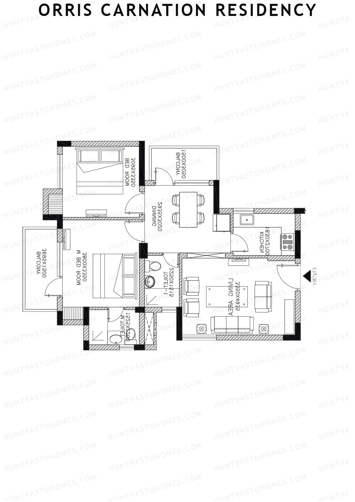 Orris Carnation Residency Tower 2D Unit 4 Floor Plan