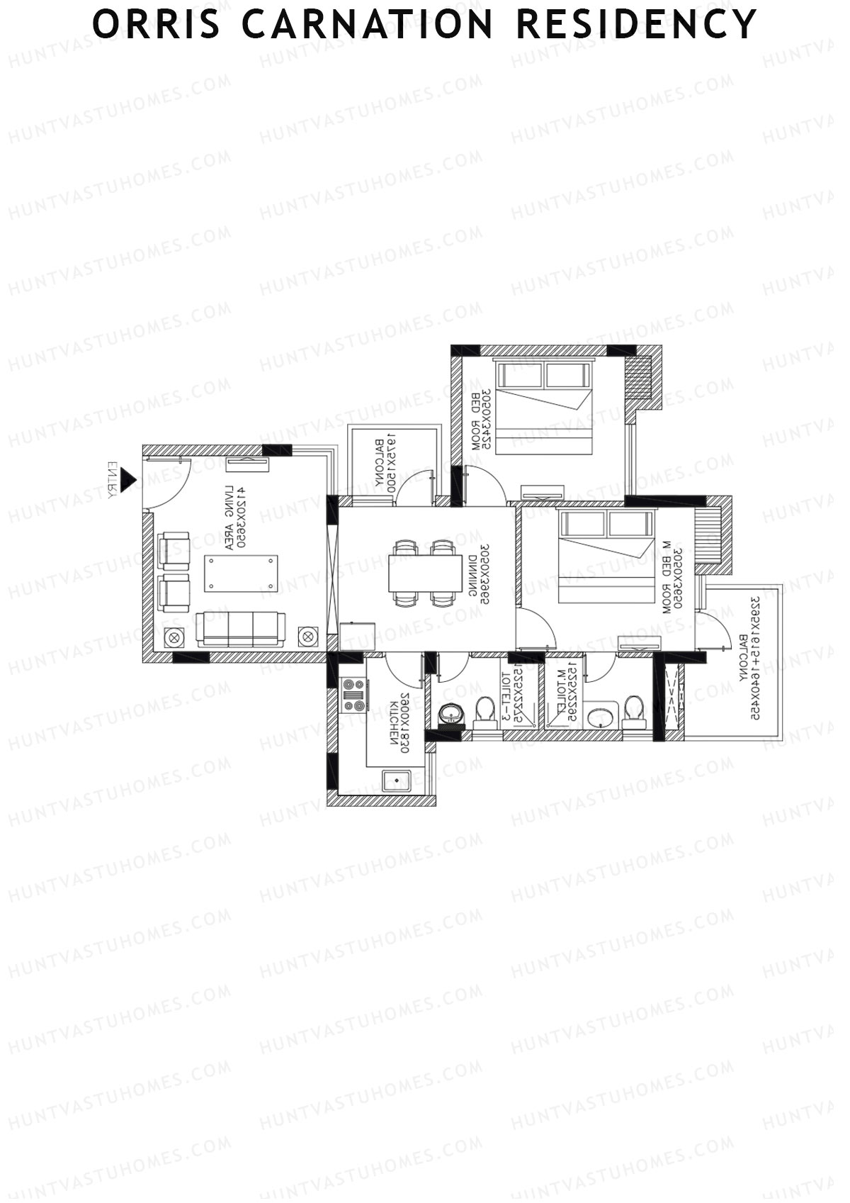 Orris Carnation Residency Tower 2D Unit 6 Floor Plan