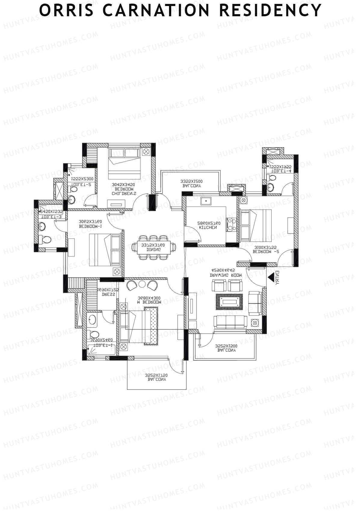 Orris Carnation Residency Tower 4A Unit 2 Floor Plan