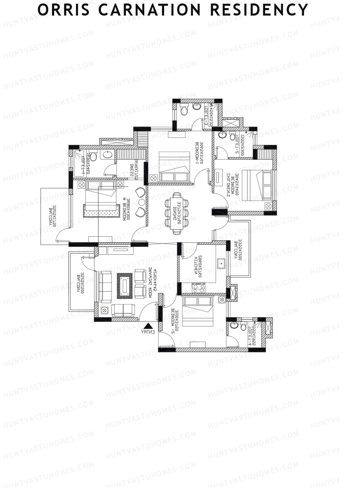 Orris Carnation Residency Tower 4B Unit 2 Floor Plan