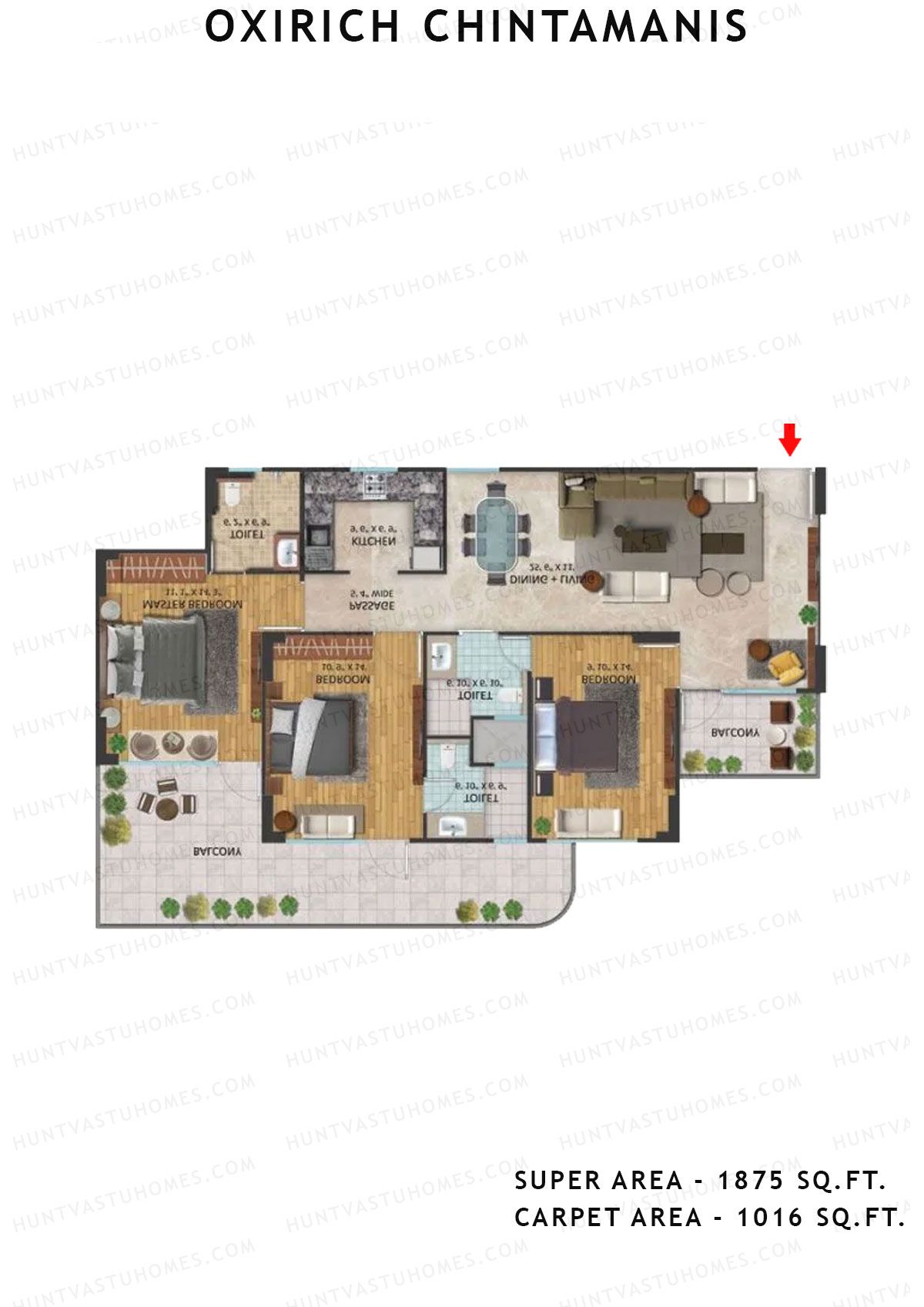 Oxirich Chintamanis Tower Kestrel Unit 1 Floor Plan