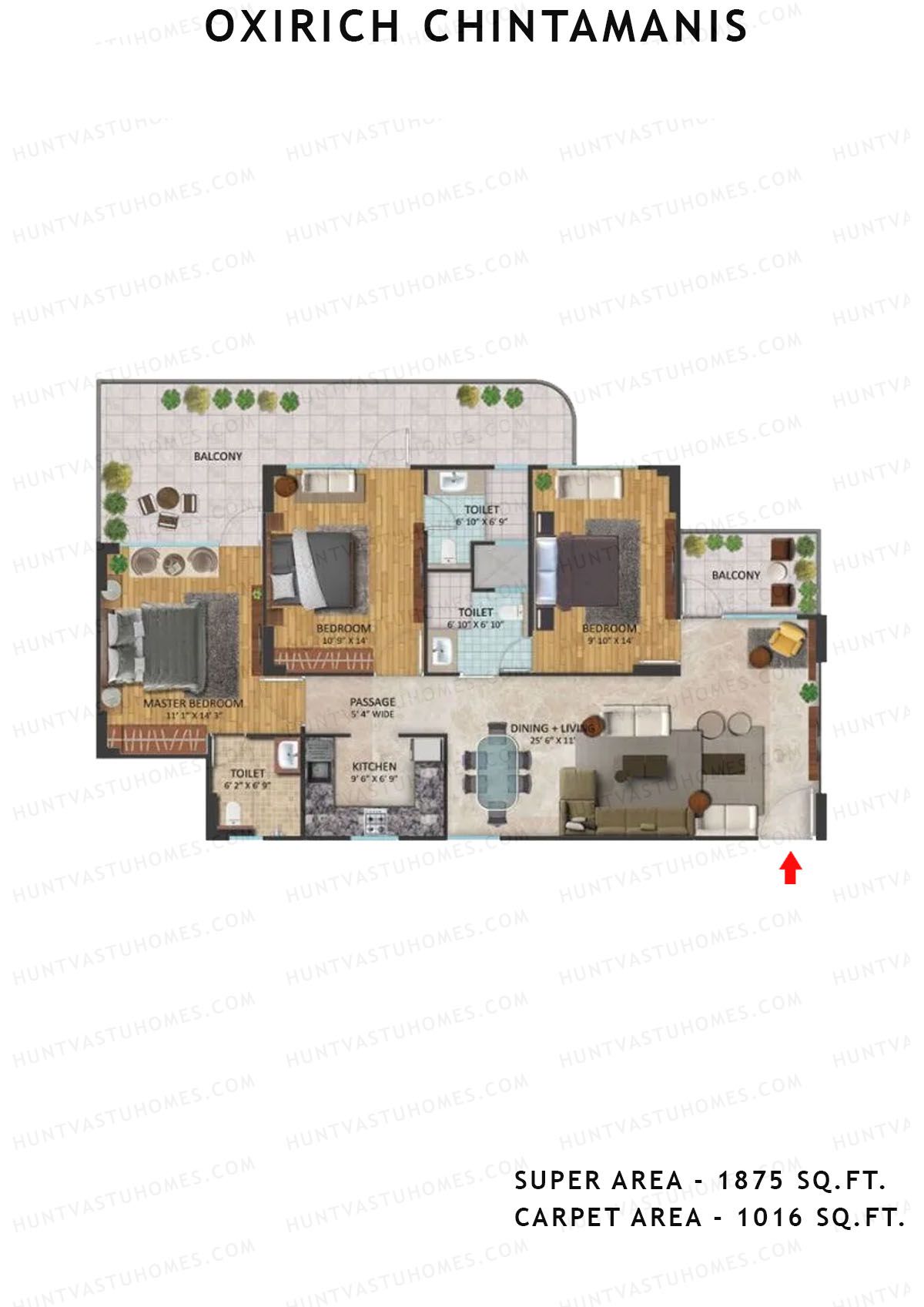 Oxirich Chintamanis Tower Kestrel Unit 2 Floor Plan