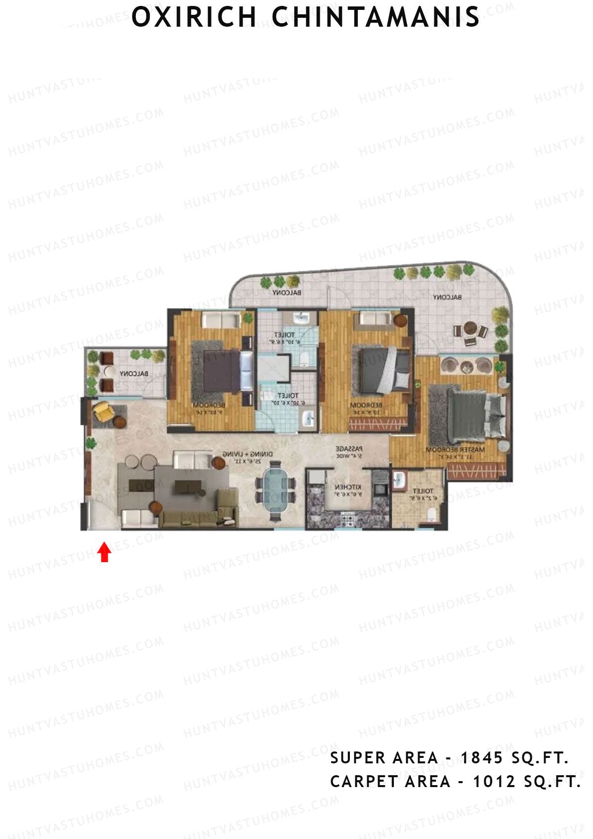 Oxirich Chintamanis Tower Kestrel Unit 3 Floor Plan