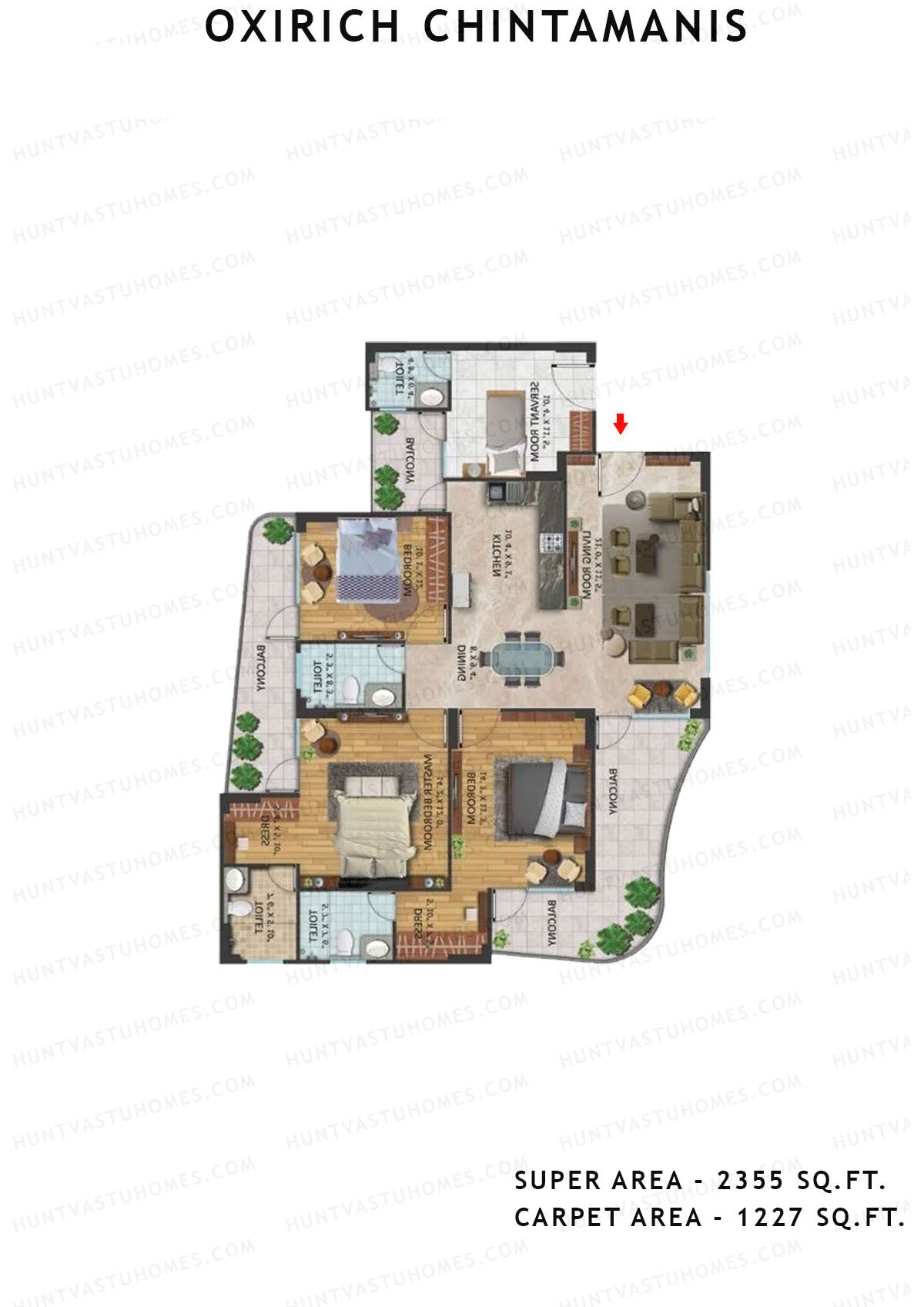Oxirich Chintamanis Tower Magpie Unit 1 Floor Plan