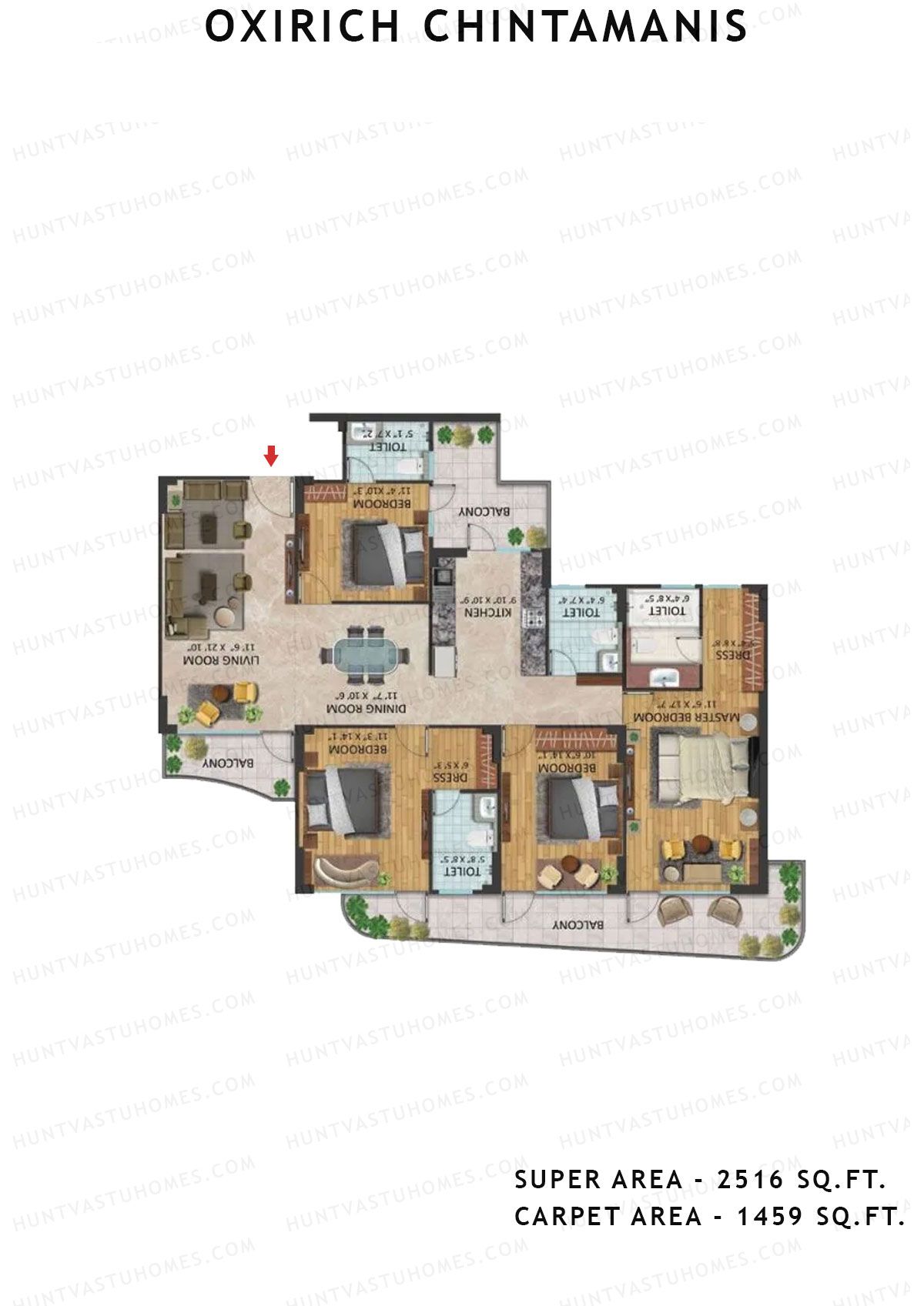 Oxirich Chintamanis Tower Rio Unit 4 Floor Plan