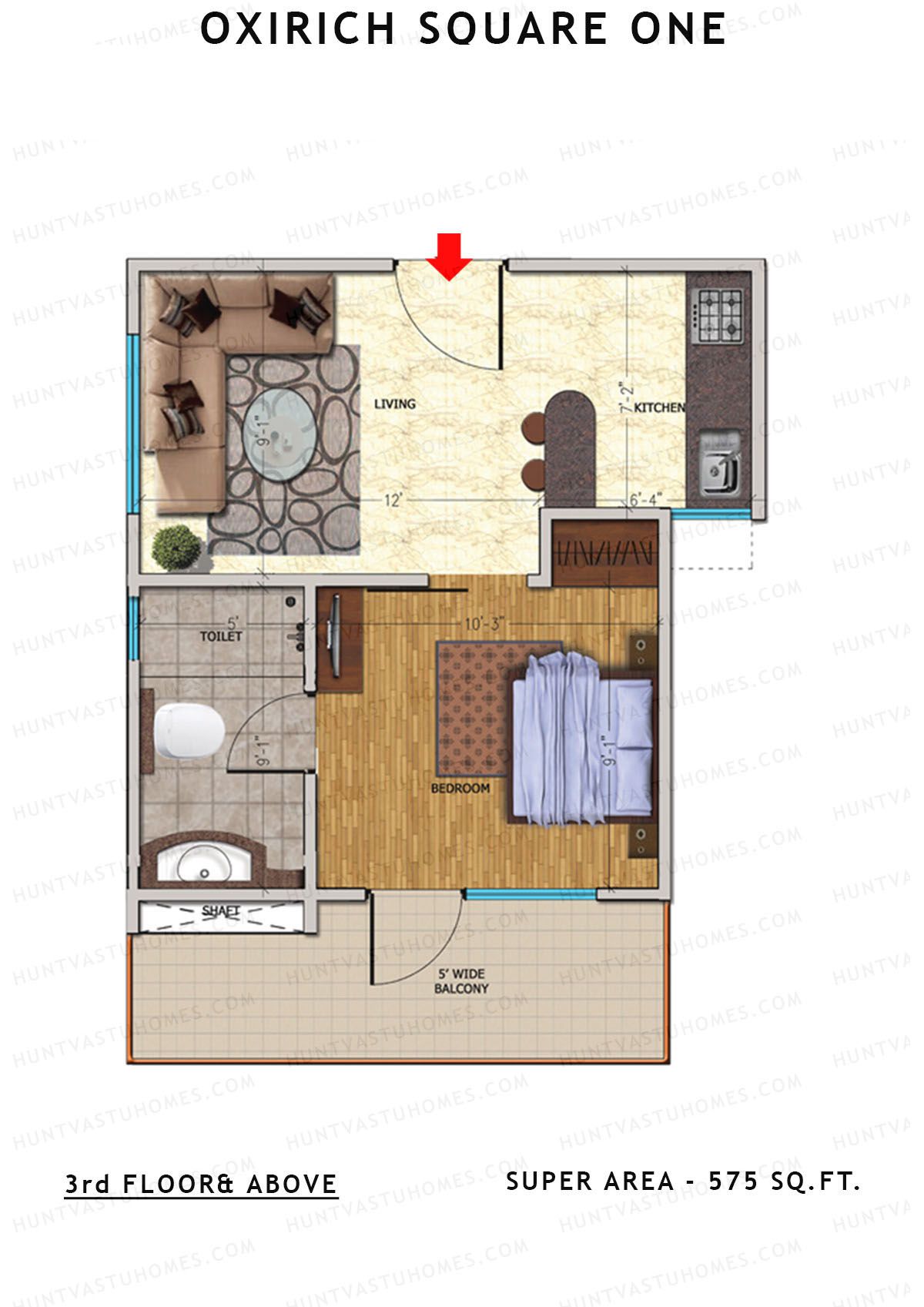 Oxirich Square One Tower 5 Unit 9 Floor Plan