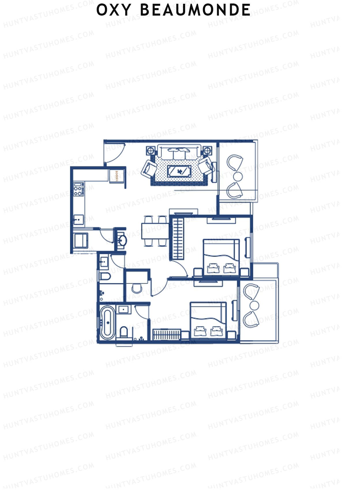 Oxy Beaumonde Wing D Unit 4 Floor Plan