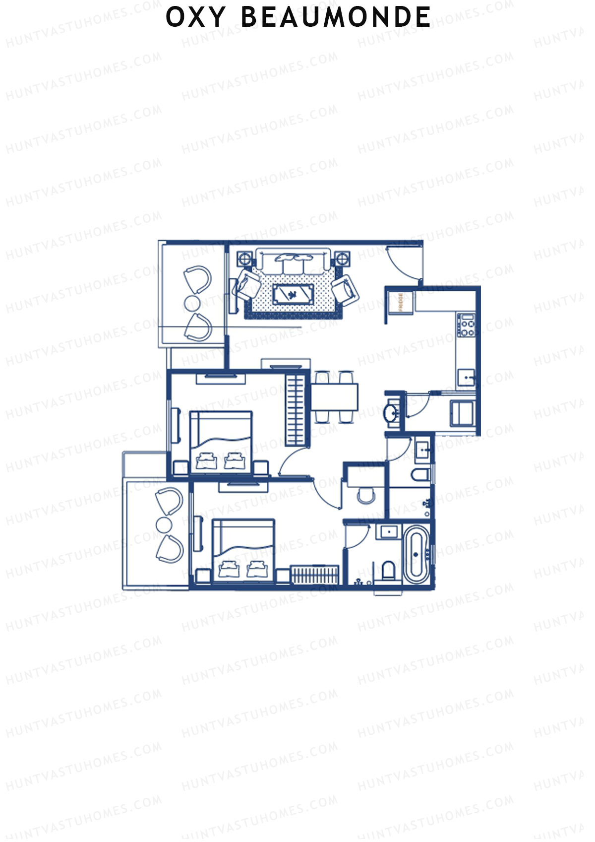 Oxy Beaumonde Wing D Unit 5 Floor Plan