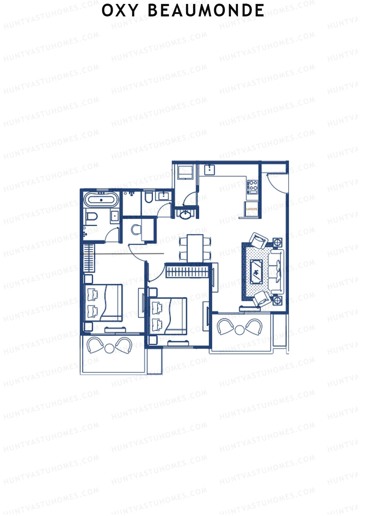 Oxy Beaumonde Wing D Unit 7 Floor Plan