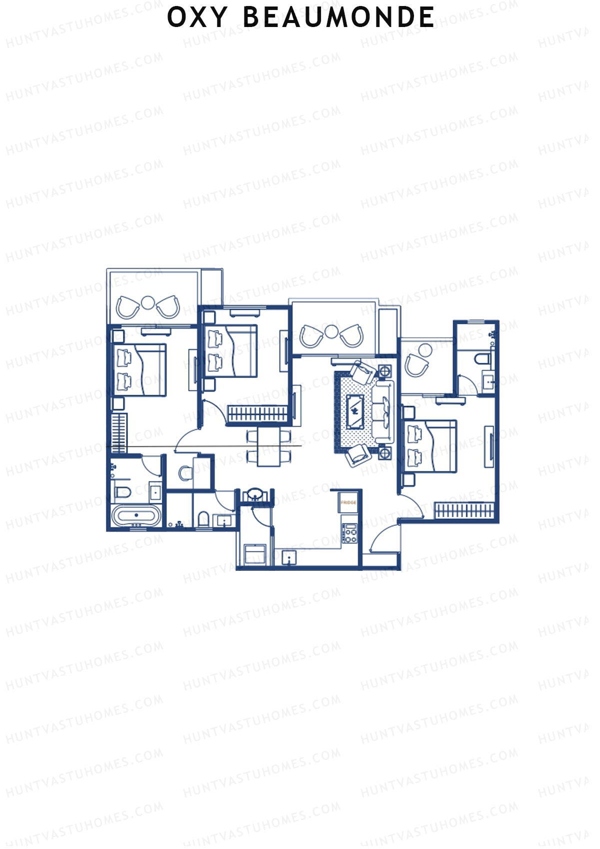 Oxy Beaumonde Wing D Unit 8 Floor Plan