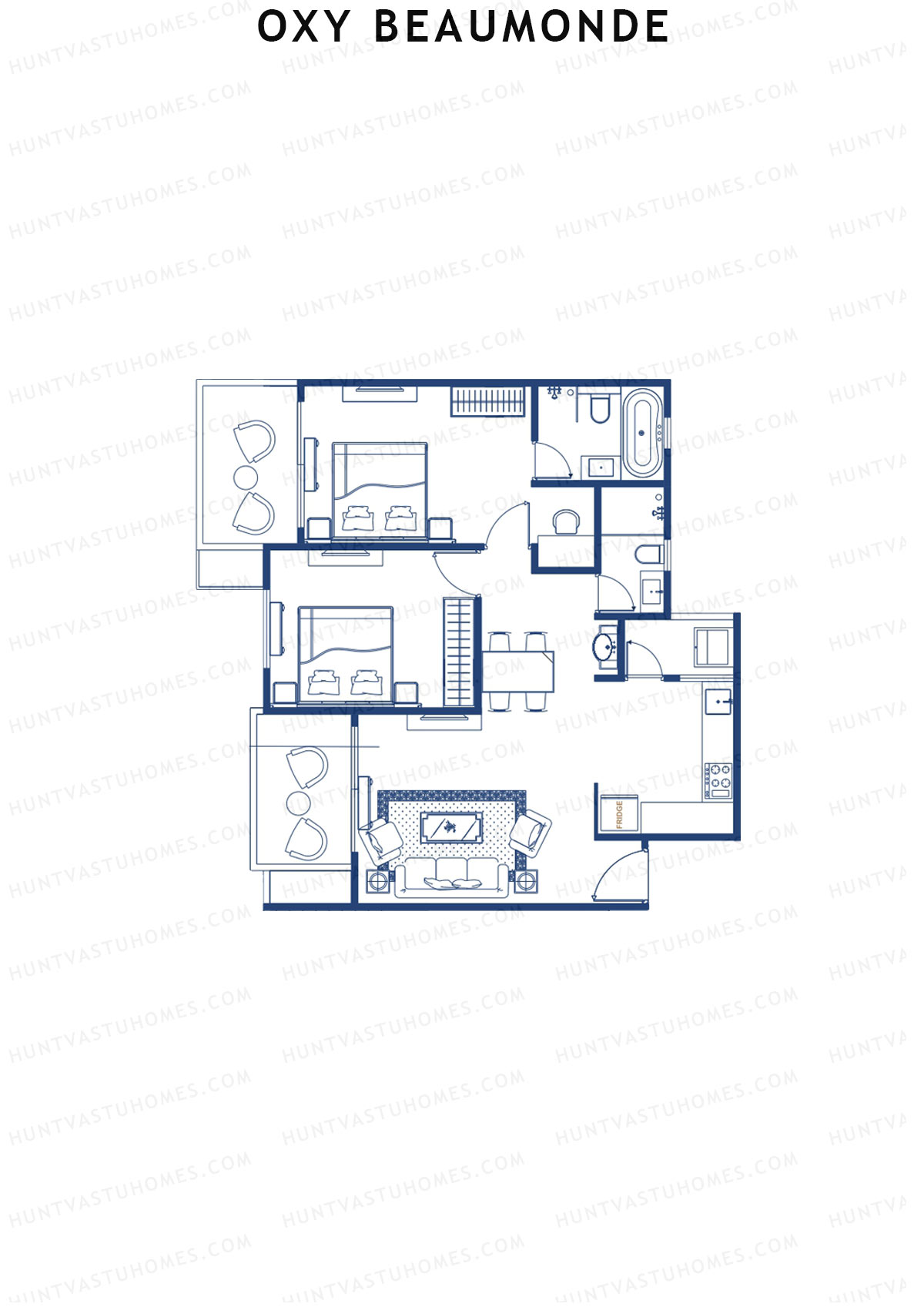 Oxy Beaumonde Wing E Unit 4 Floor Plan
