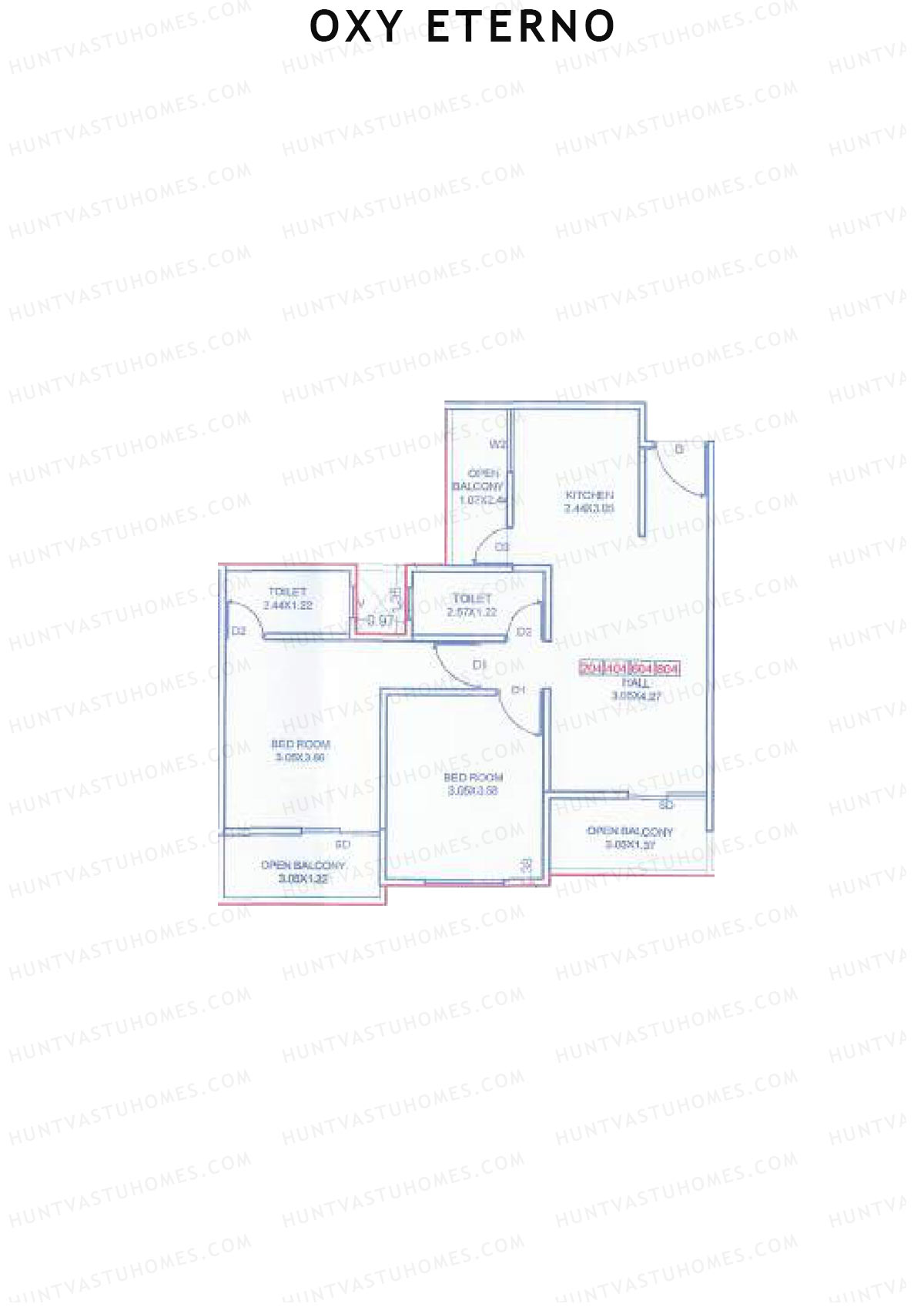 Oxy Eterno Wing A Unit 4 Floor Plan