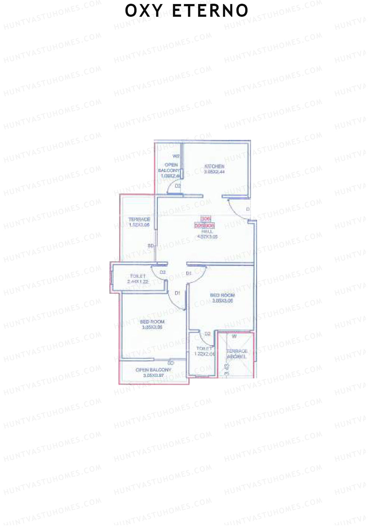 Oxy Eterno Wing A Unit 6 Floor Plan