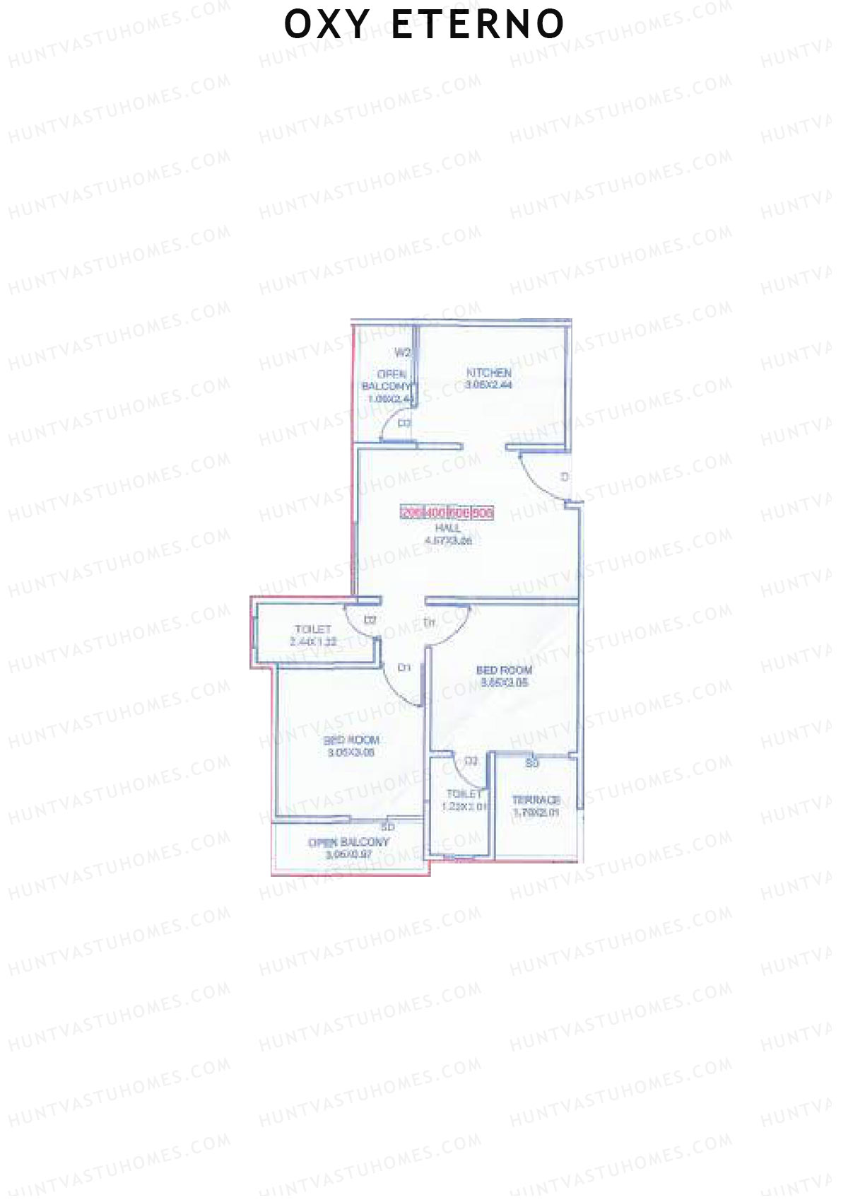 Oxy Eterno Wing A Unit 6 Floor Plan
