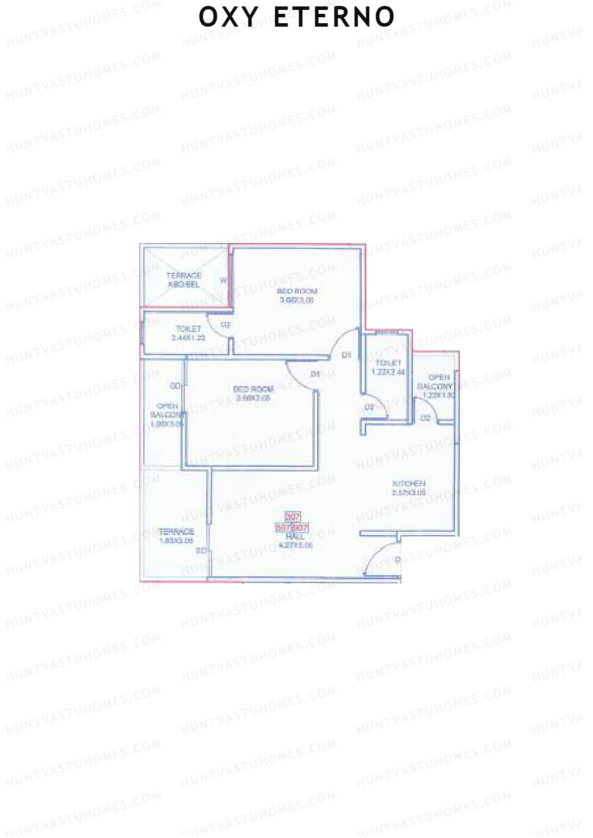Oxy Eterno Wing A Unit 7 Floor Plan