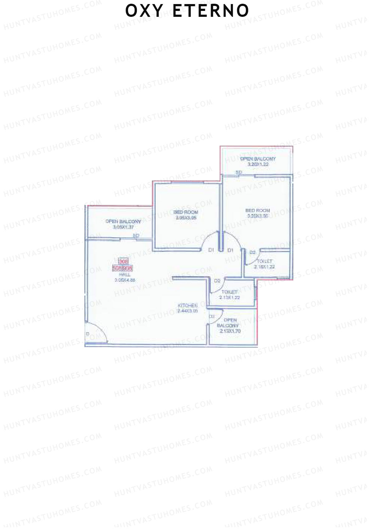 Oxy Eterno Wing A Unit 8 Floor Plan