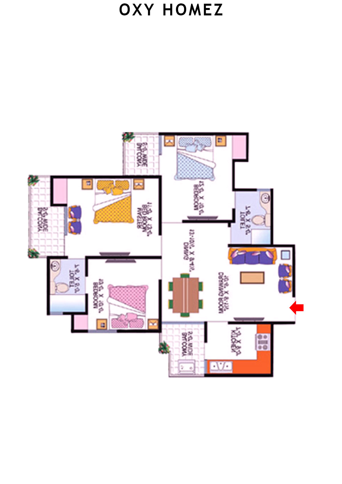 Oxy Homez Block C Unit 3 (Type 4) Floor Plan