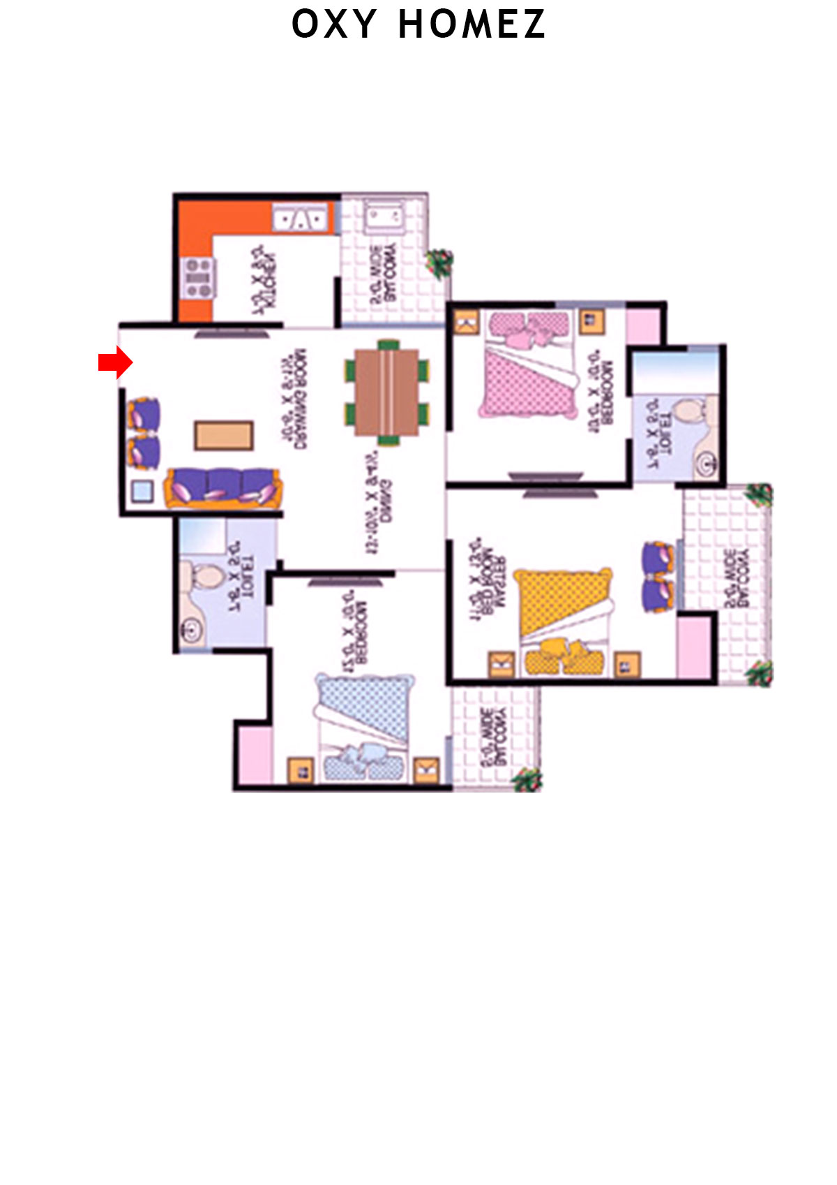 Oxy Homez Block C Unit 7 (Type 4) Floor Plan